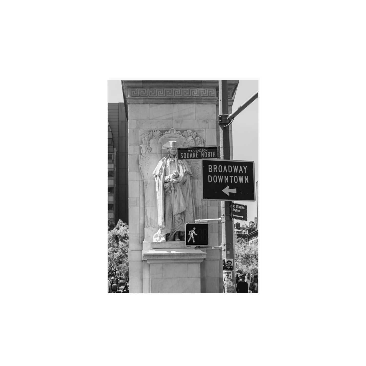 Silent Sentinels New York NYC Black & White wall art A3, 42 x 29.7 cm unframed fine art canvas