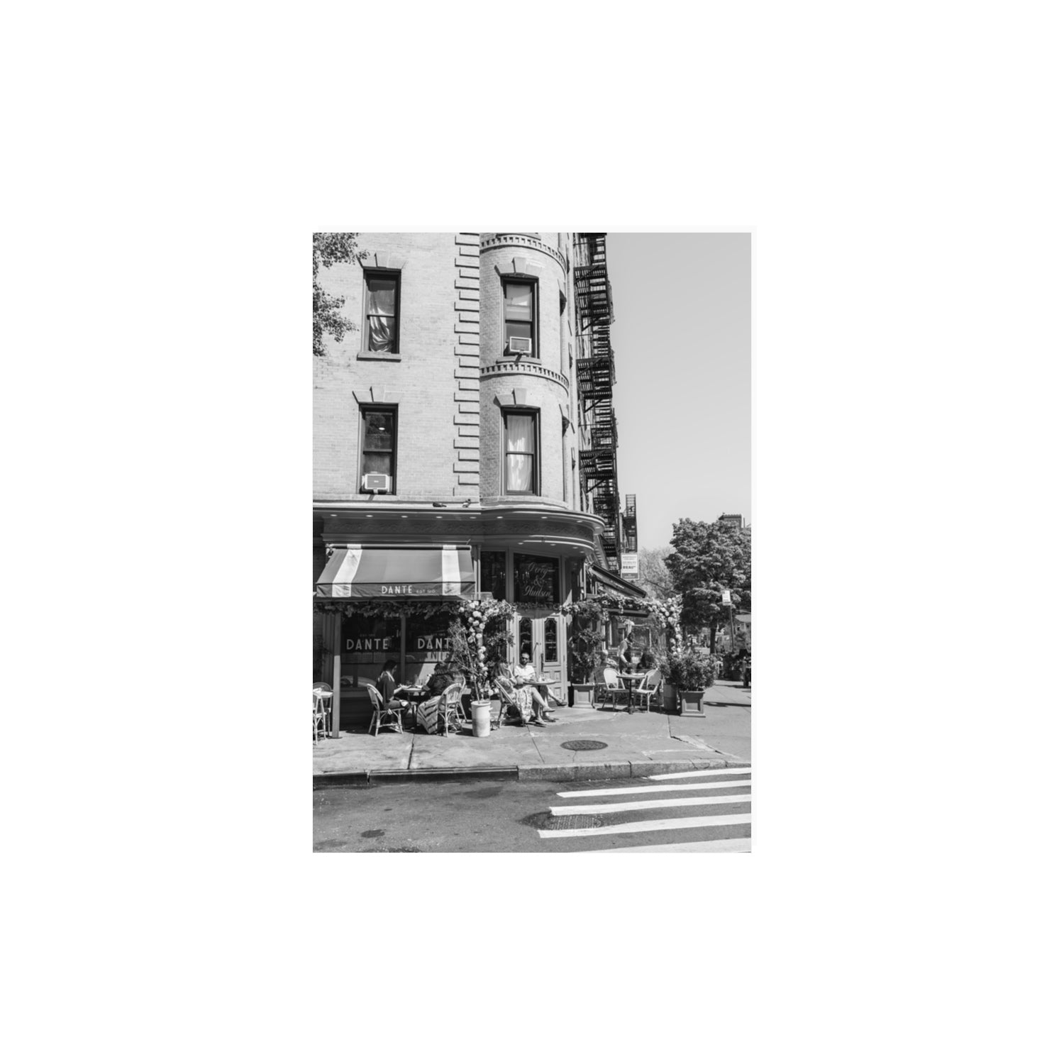 Sunny Soiree New York NYC Black & White wall art A3, 42 x 29.7 cm unframed fine art canvas