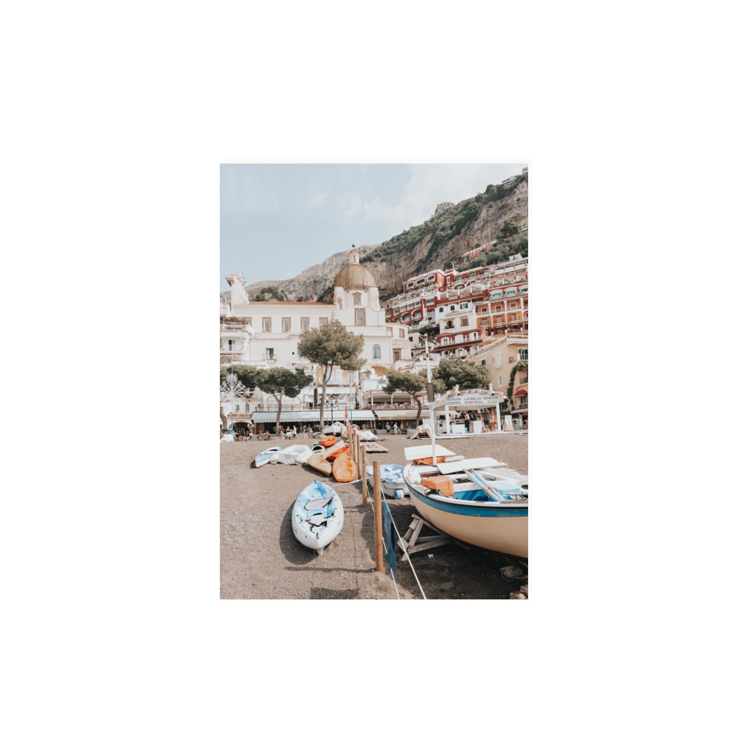 Seaside Hues Positano wall art A3, 42 x 29.7 cm unframed fine art canvas