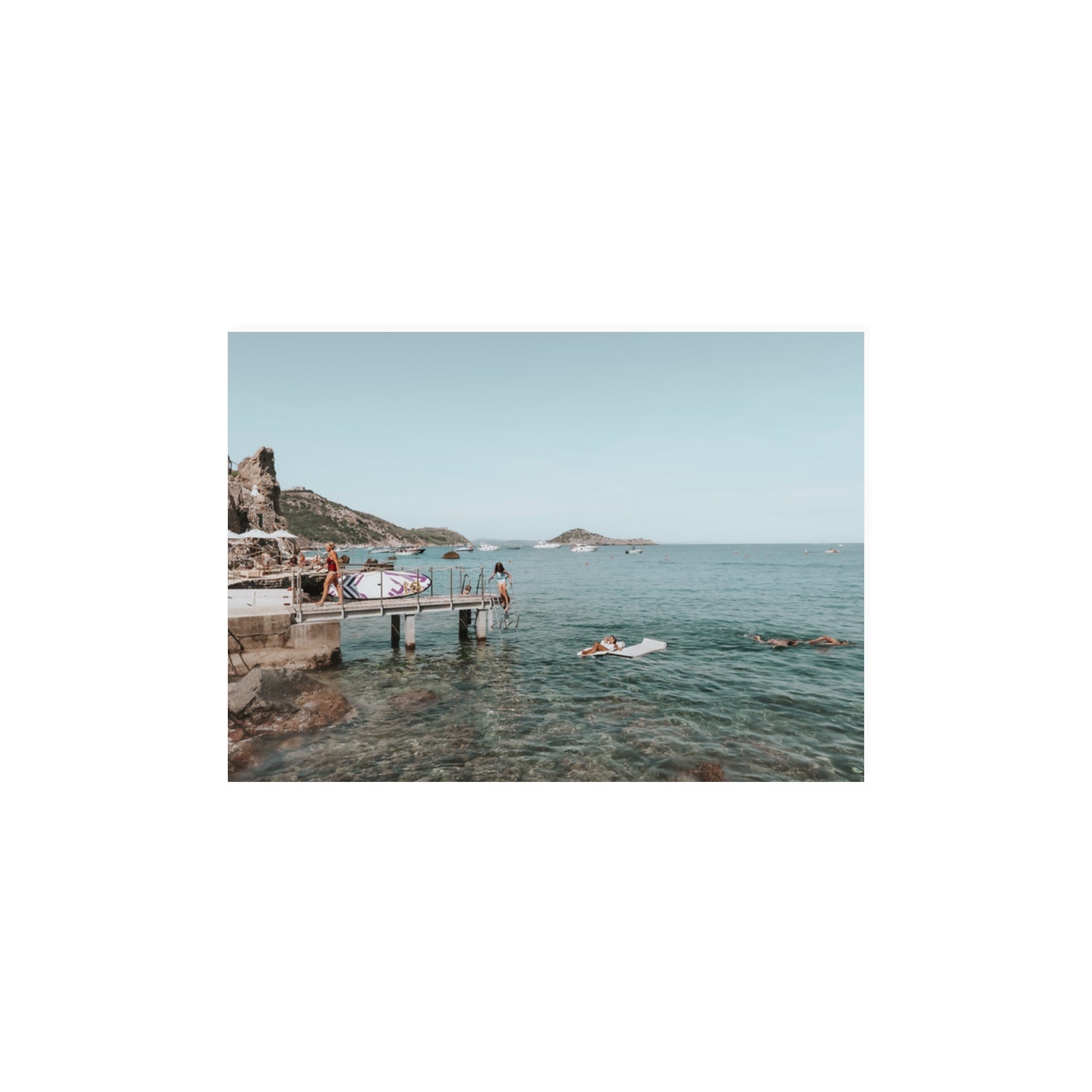 Retro Glamour Tuscany coastal Italian wall art A3, 42 x 29.7 cm unframed fine art canvas