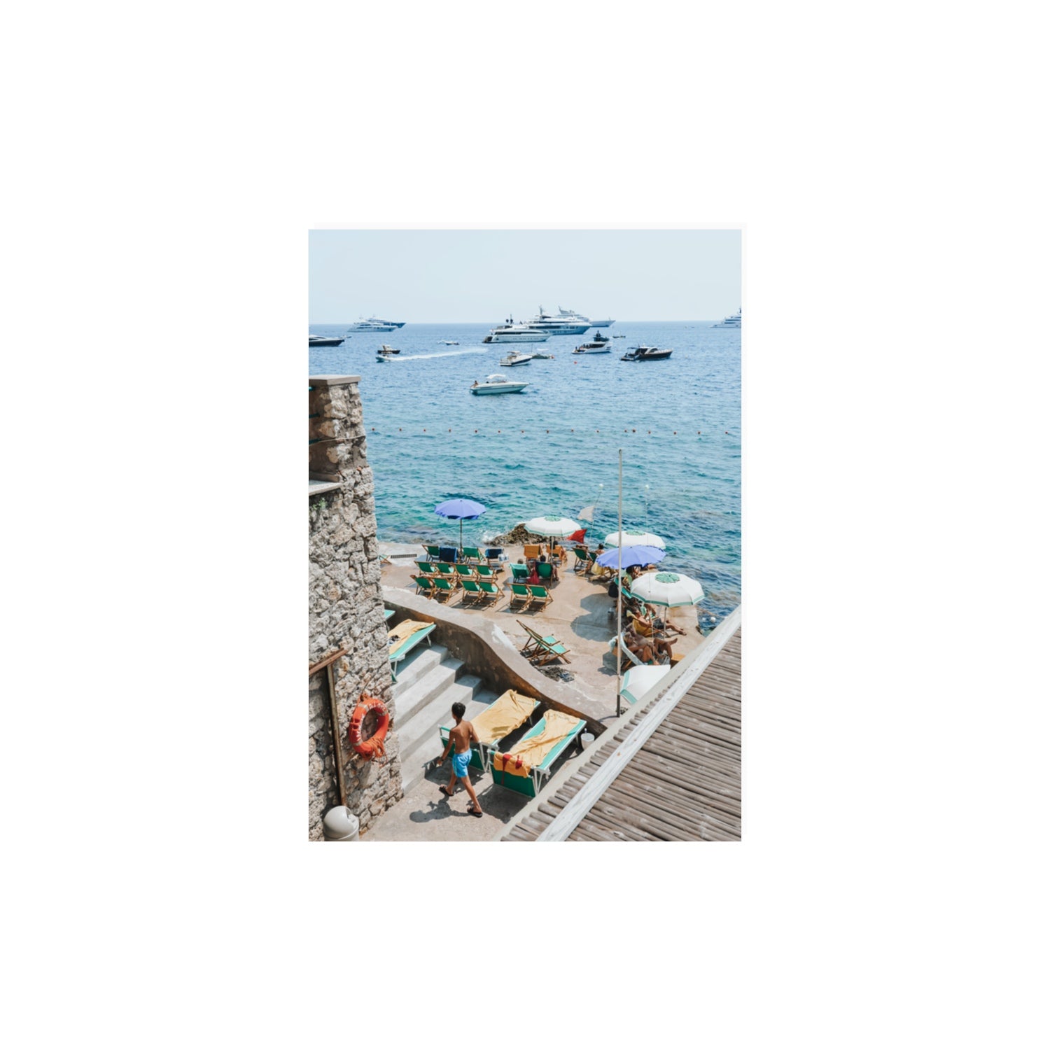 Canzone di Capri Capri Italian beach wall art A3, 42 x 29.7 cm unframed fine art canvas