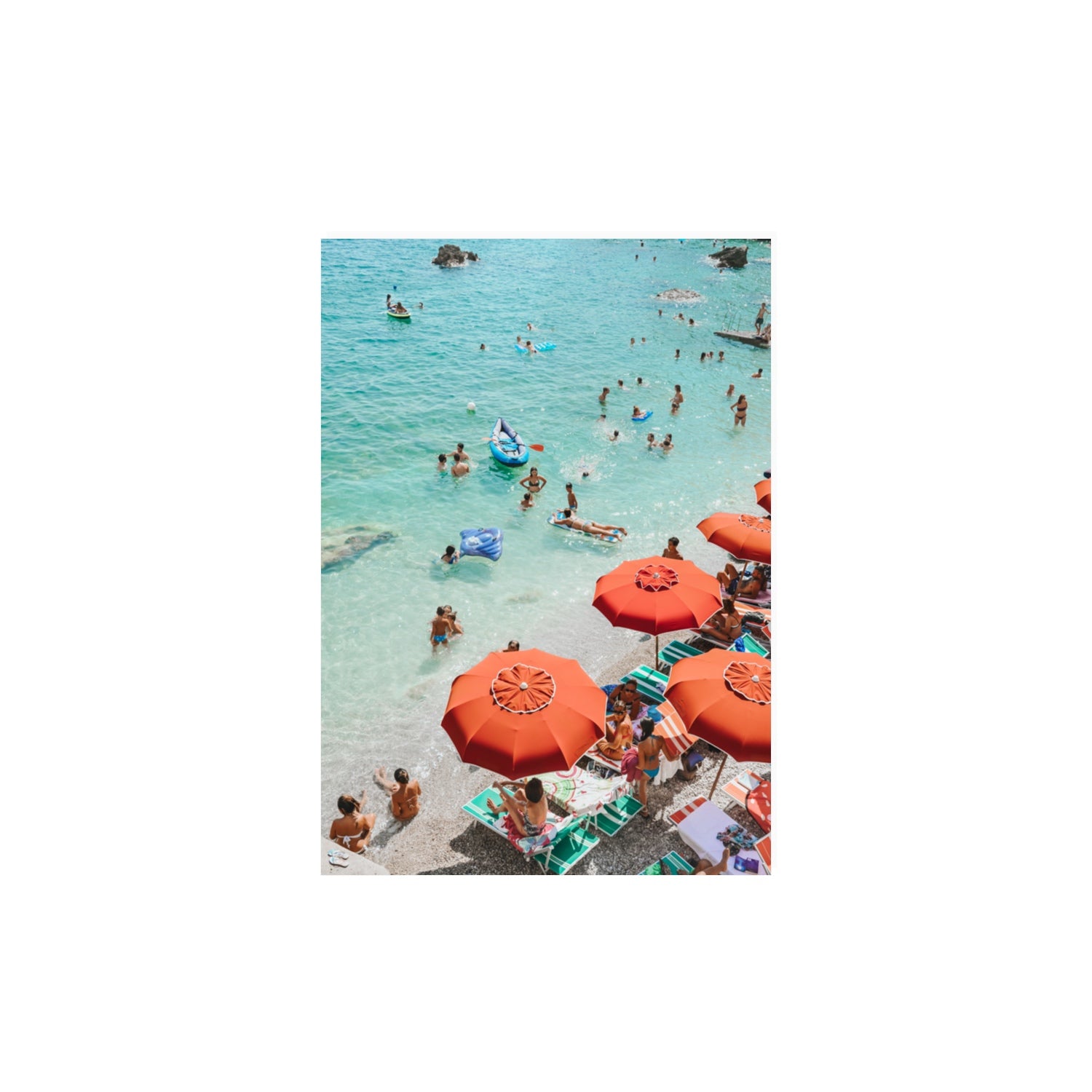 Easy Street Capri Italian beach wall art A3, 42 x 29.7 cm unframed fine art canvas