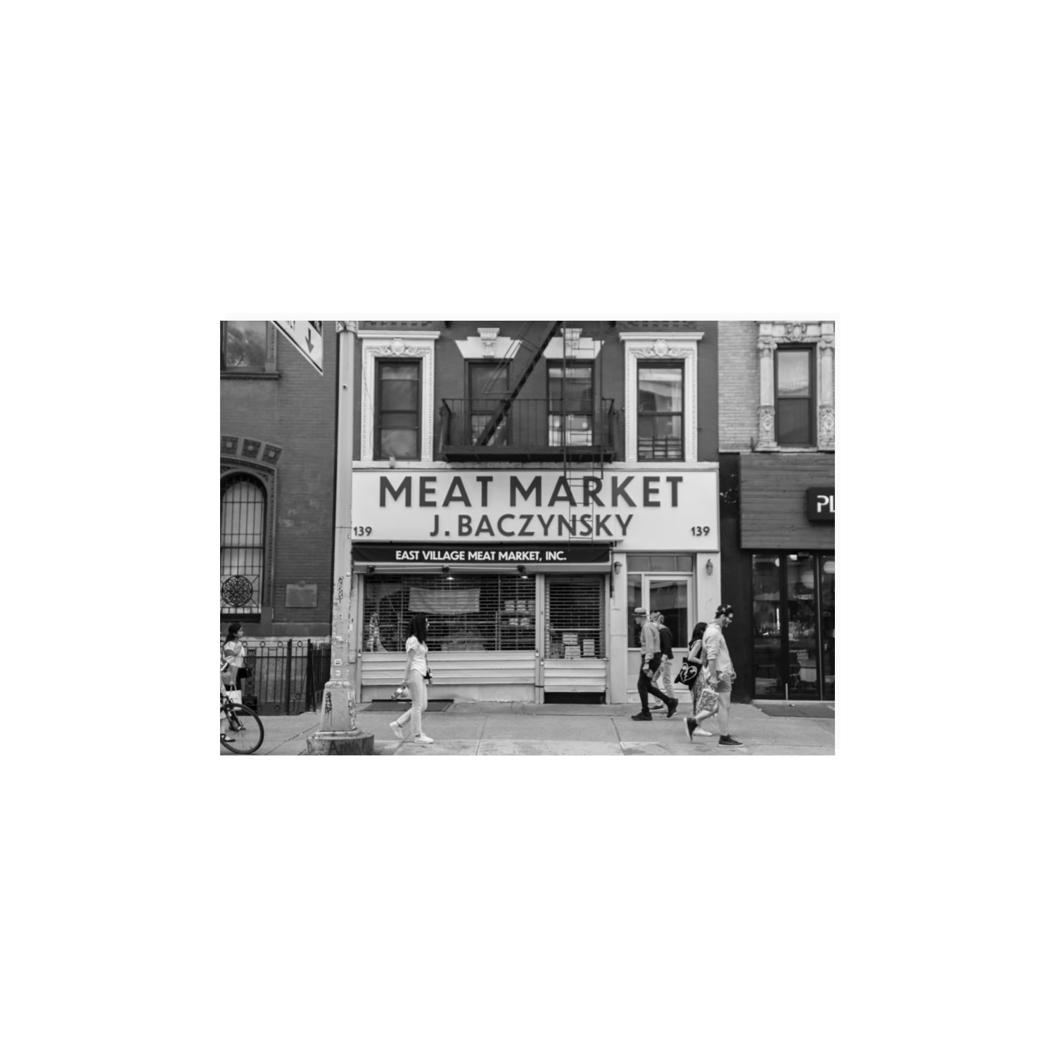 Meat District New York NYC Black & White wall art A3, 42 x 29.7 cm unframed fine art canvas