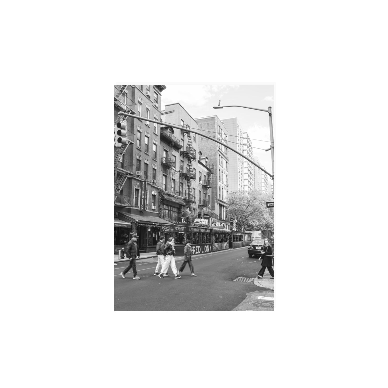 Spectral Streets New York NYC Black & White wall art A3, 42 x 29.7 cm unframed fine art canvas