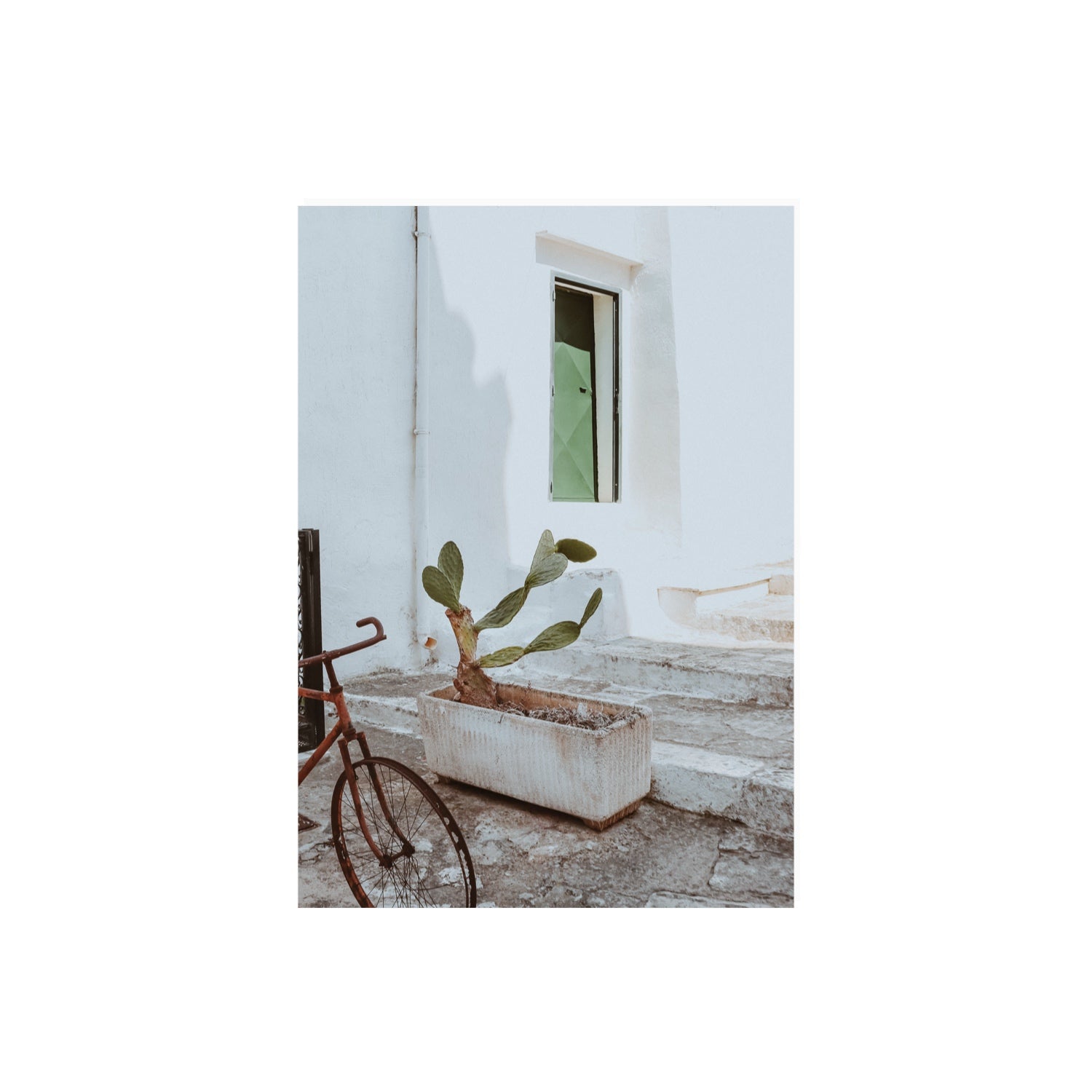 Simple Harmony Puglia Mediterranean wall art A2, 59.4 x 42 cm unframed fine art canvas