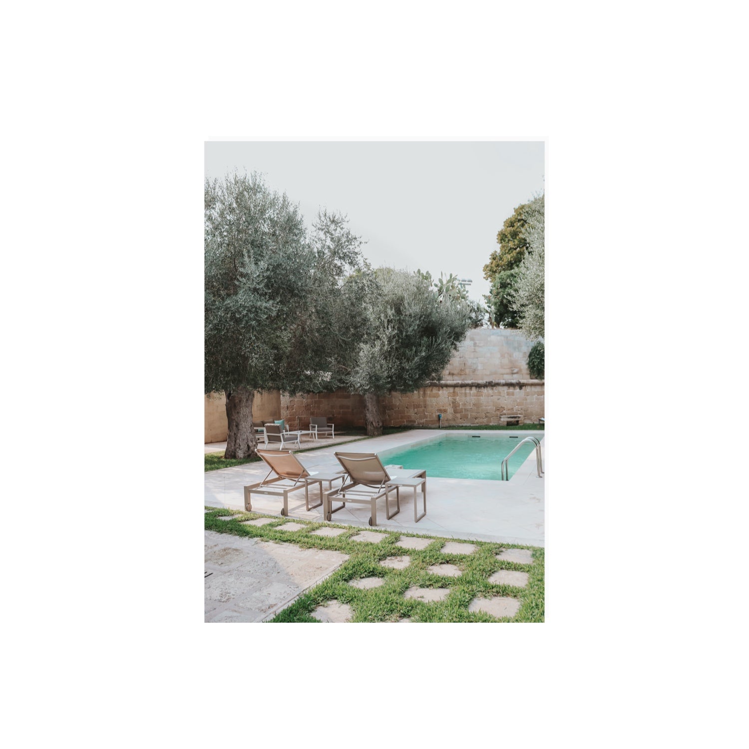 Olive Oasis Puglia Mediterranean wall art A2, 59.4 x 42 cm unframed fine art canvas