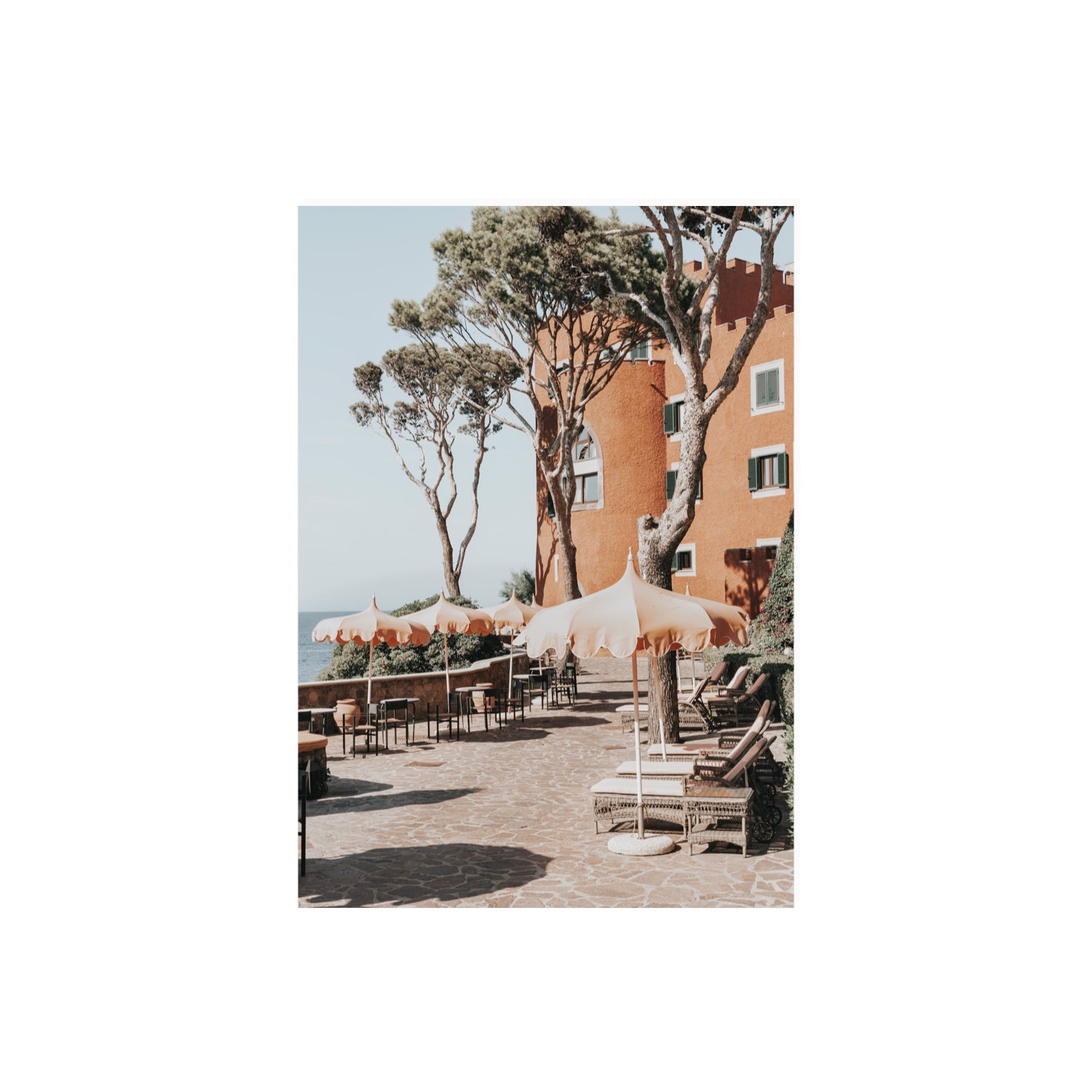 Mezzatorre Ischia Italian Mediterranean decor wall art A2, 59.4 x 42 cm unframed fine art canvas