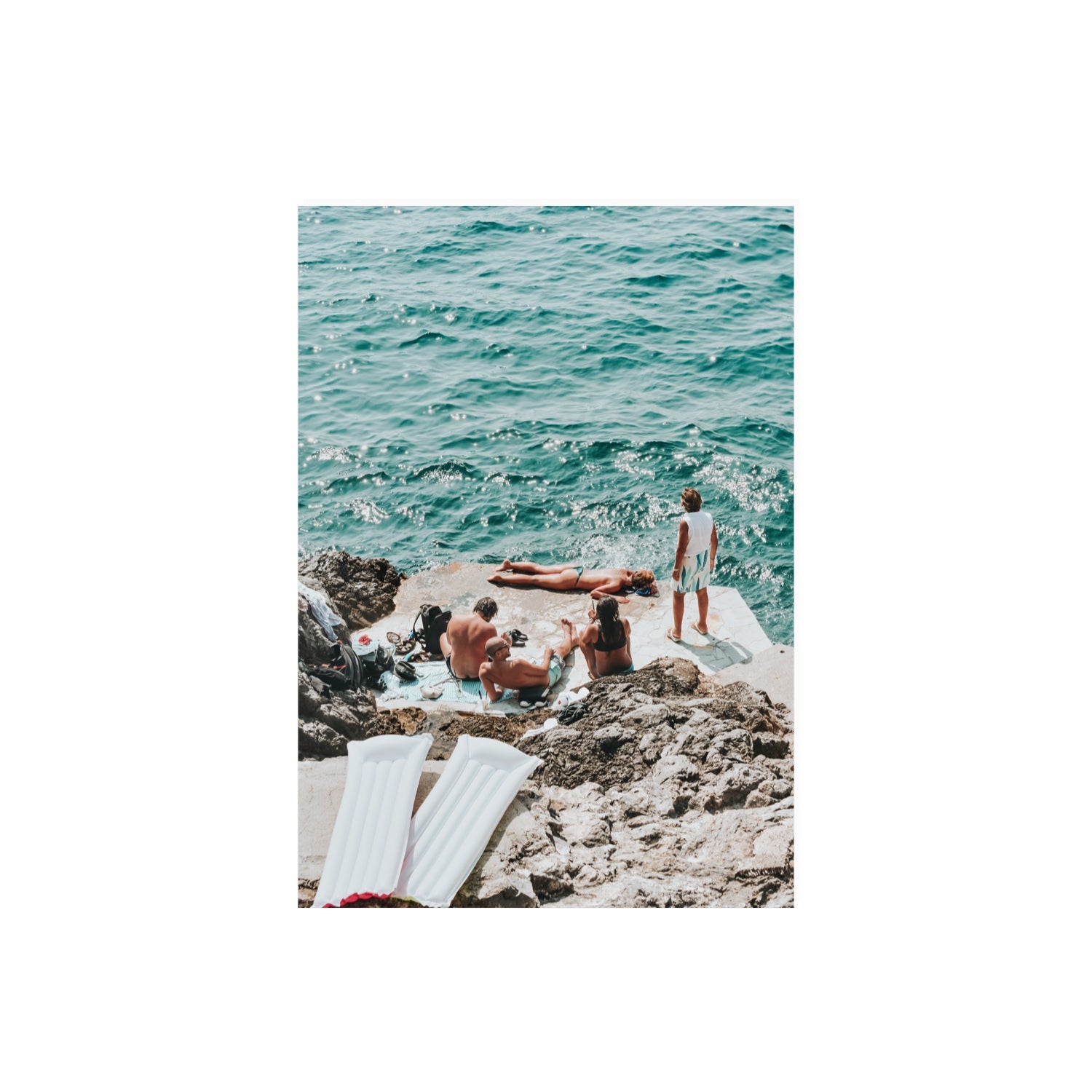 Gli Amici Praiano Amalfi Coast coastal wall art A2, 59.4 x 42 cm unframed fine art canvas