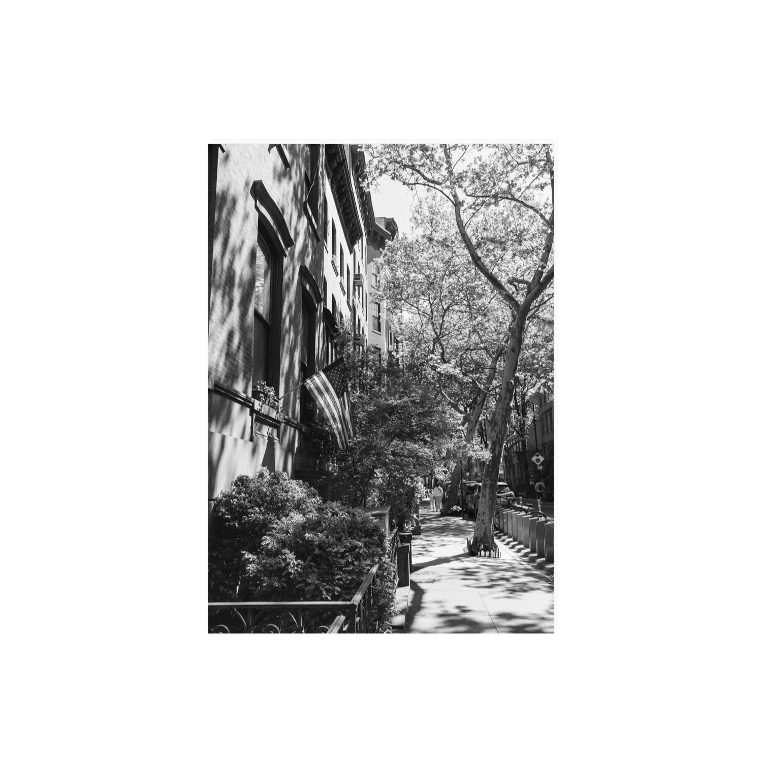 Urban Patriotism New York NYC Black & White wall art A2, 59.4 x 42 cm unframed fine art canvas