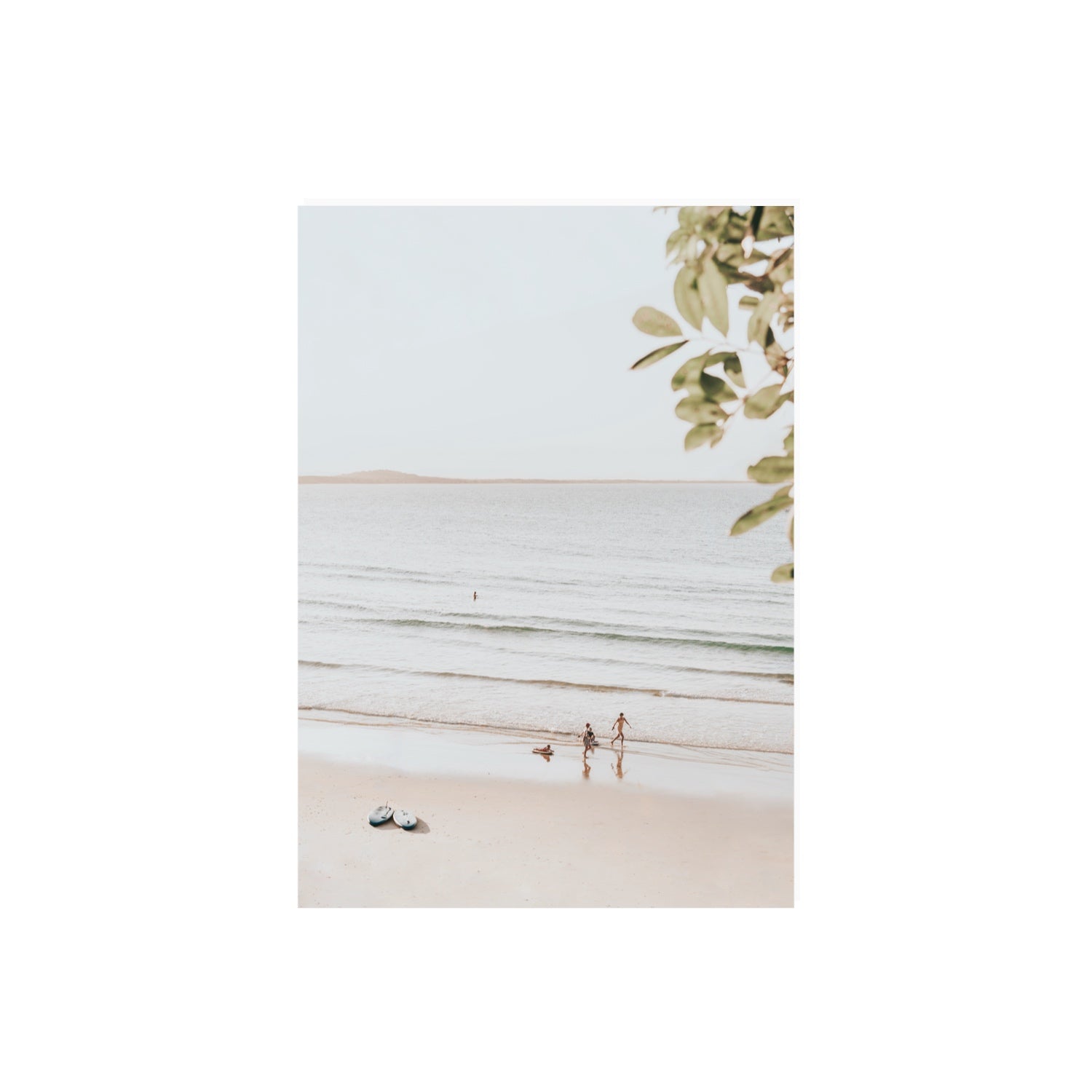 Walking On Sunshine fine art print, Noosa, Australia, coastal scenes artwork, A2 · 59.4 x 42 cm, Unframed, Fine Art Canvas