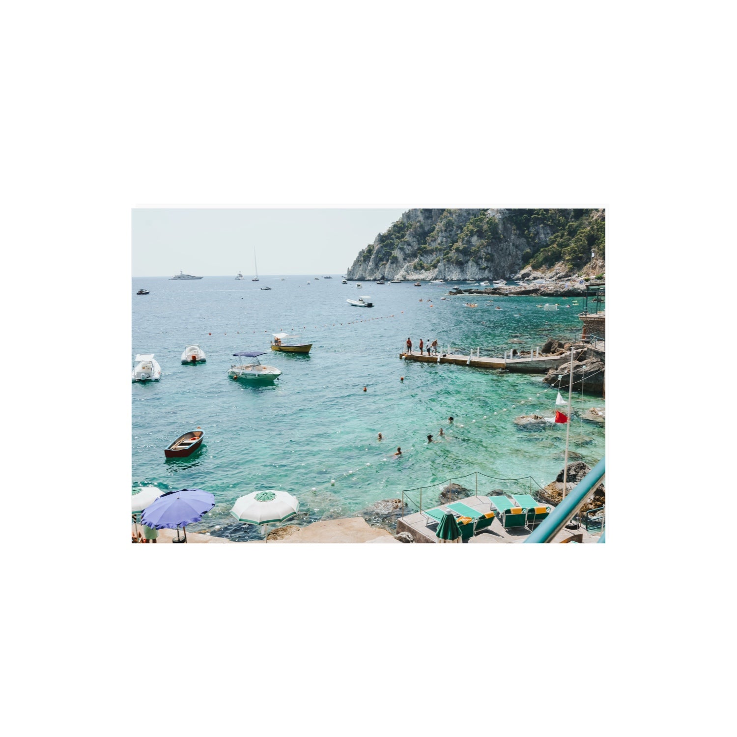 Delizia Pomeridiana Capri coastal wall art A2, 59.4 x 42 cm unframed fine art canvas