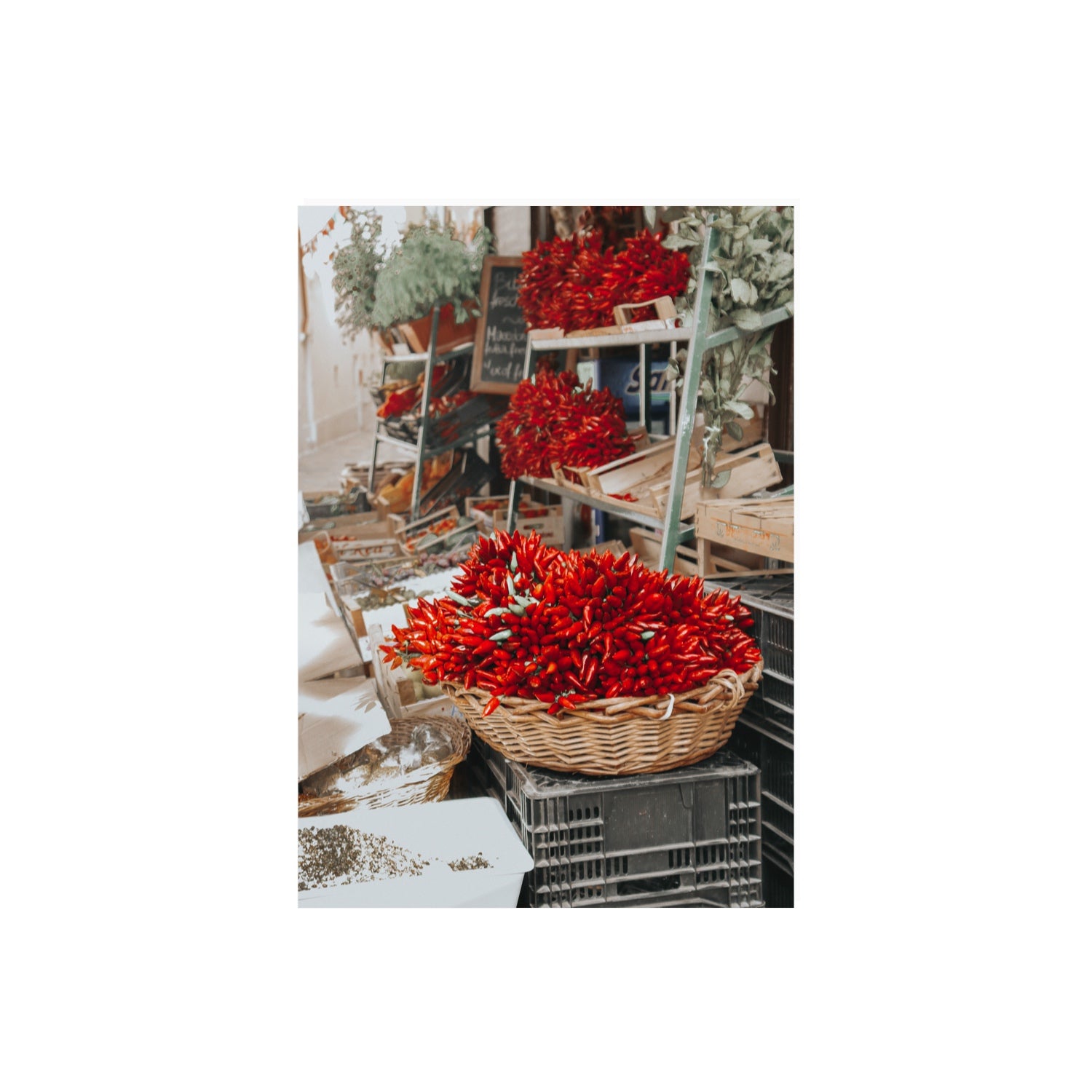 Fiery Cluster Puglia Italian wall art A2, 59.4 x 42 cm unframed fine art canvas