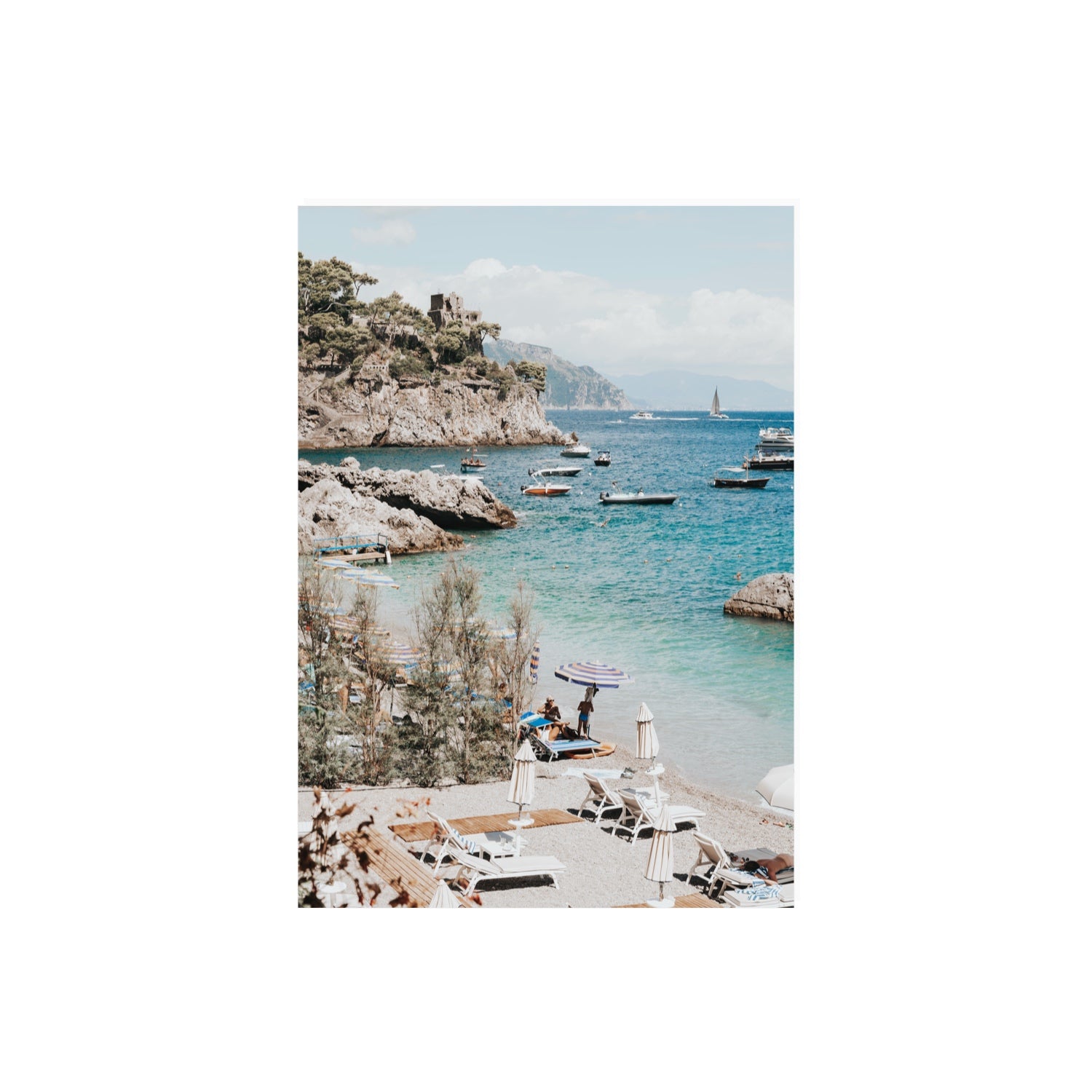 Sizzling Summer Days Amalfi coastal wall art A2, 59.4 x 42 cm unframed fine art canvas