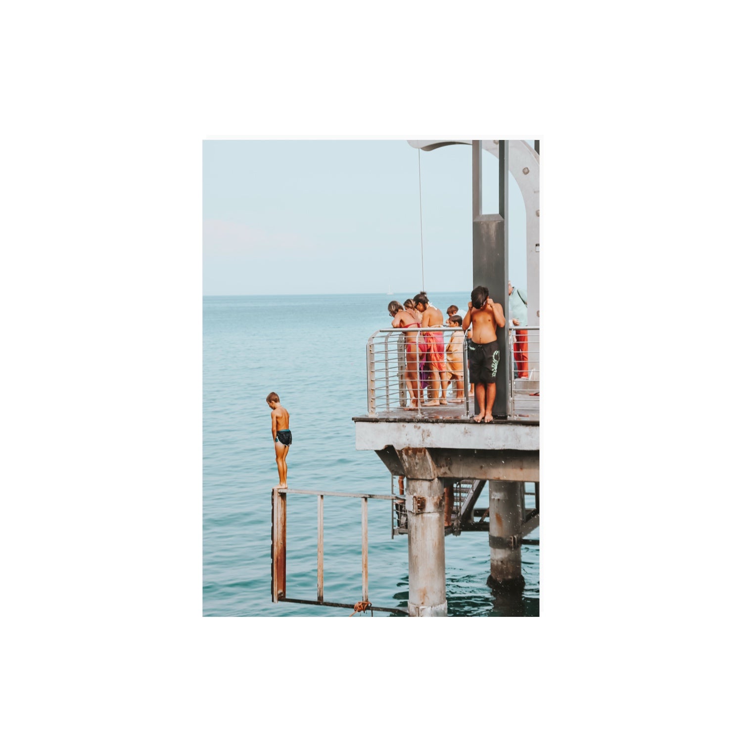 Golden Boy Alassio coastal decor wall art A2, 59.4 x 42 cm unframed fine art canvas