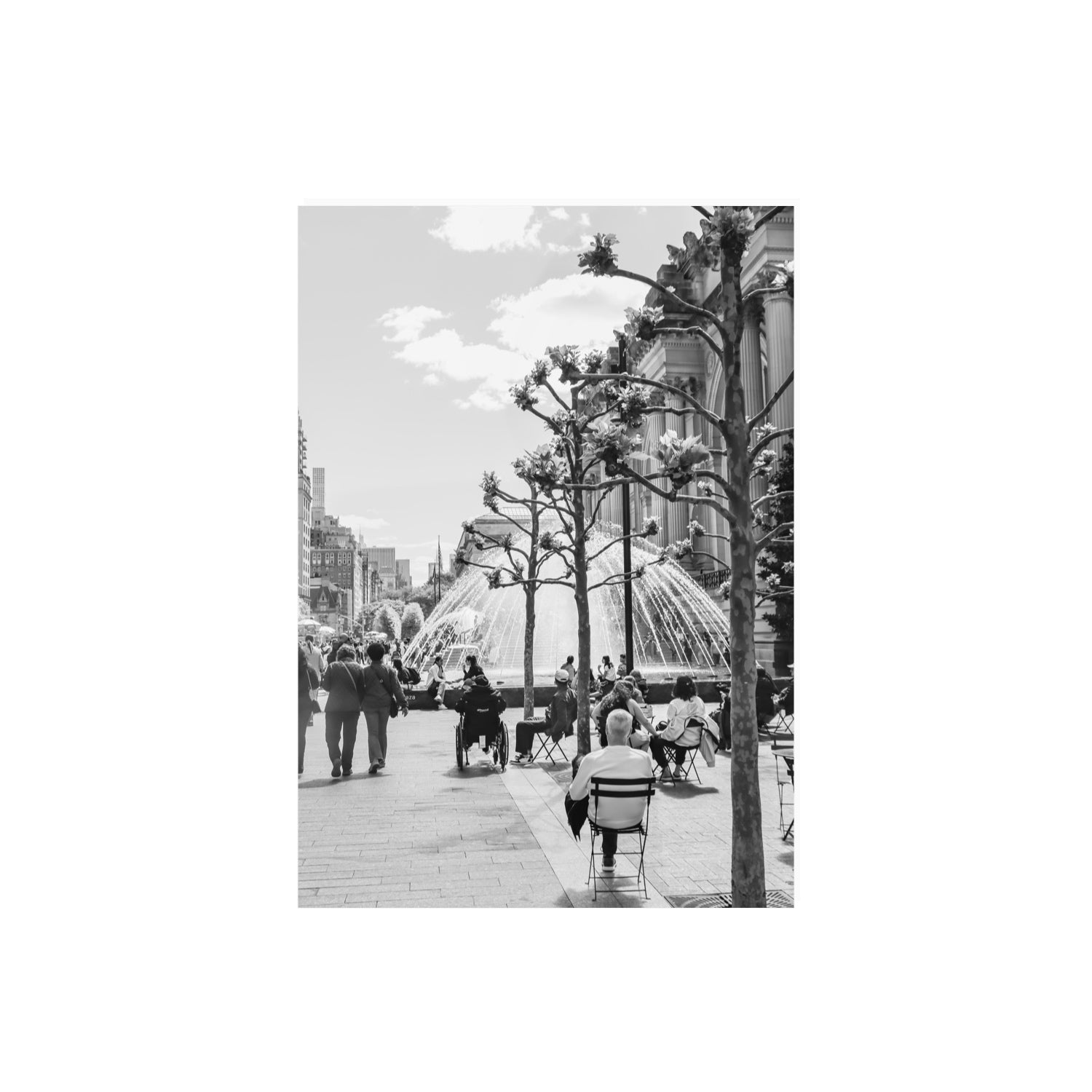Luminary Noir New York NYC Black & White wall art A2, 59.4 x 42 cm unframed fine art canvas