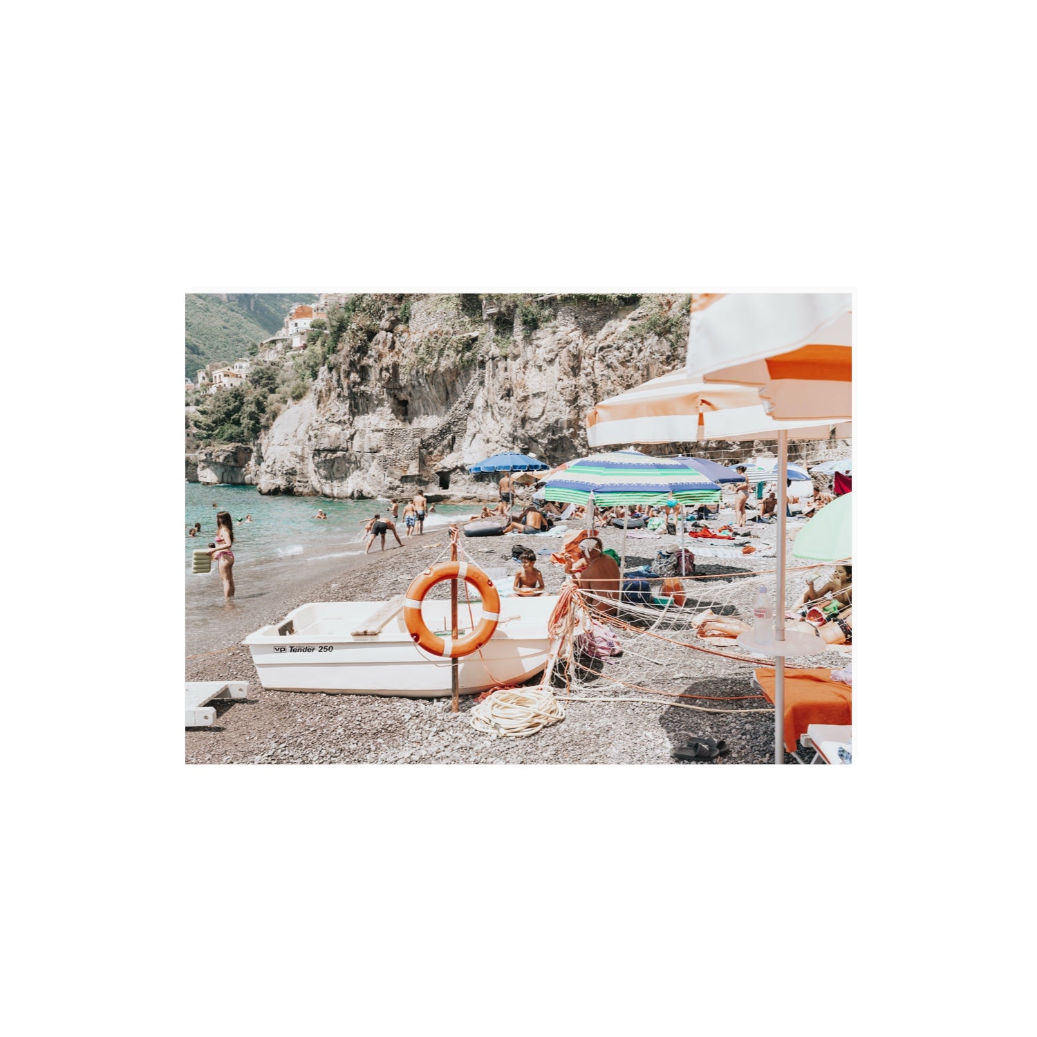 Bellezza By The Bay Positano wall art A2, 59.4 x 42 cm unframed fine art canvas