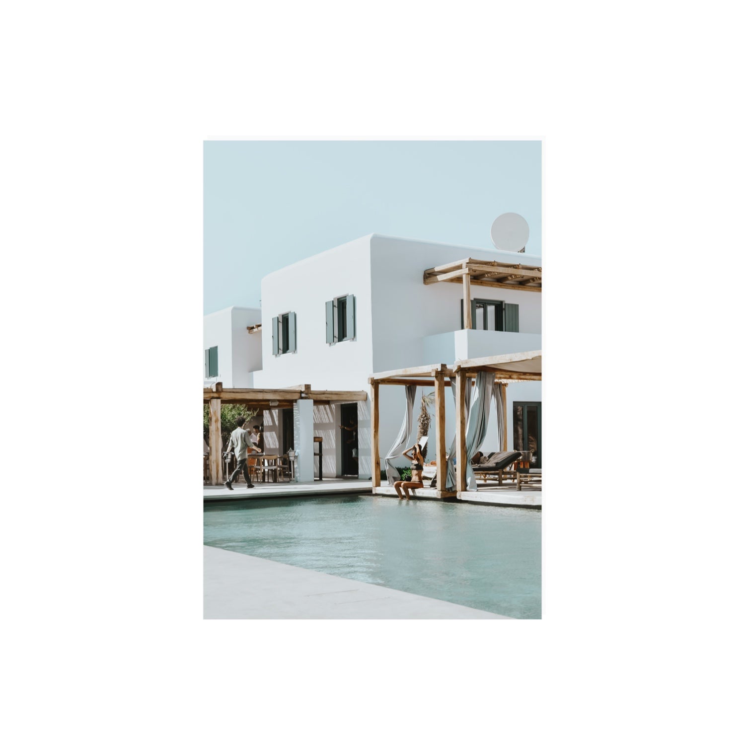 Aphrodite Mykonos Greek island wall art A2, 59.4 x 42 cm unframed fine art canvas