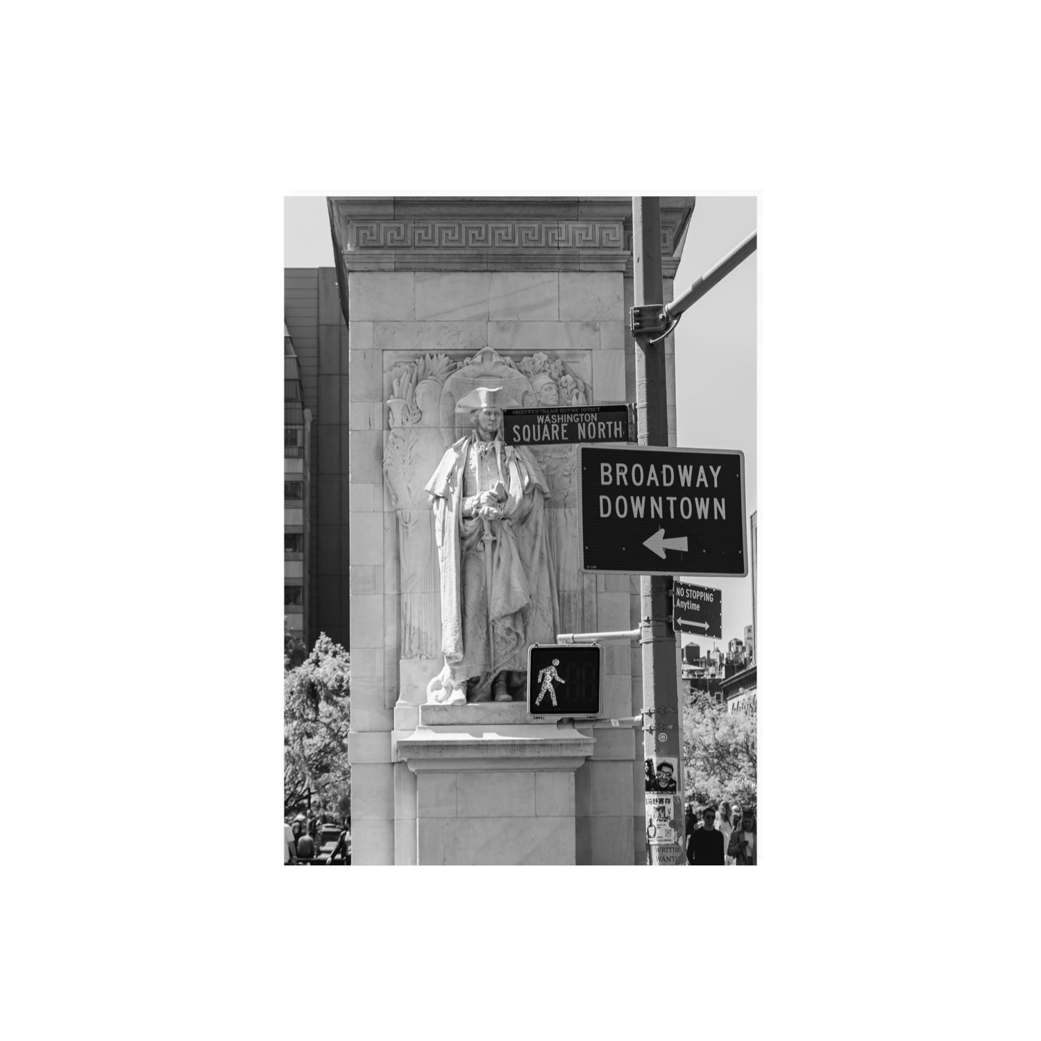 Silent Sentinels New York NYC Black & White wall art A2, 59.4 x 42 cm unframed fine art canvas