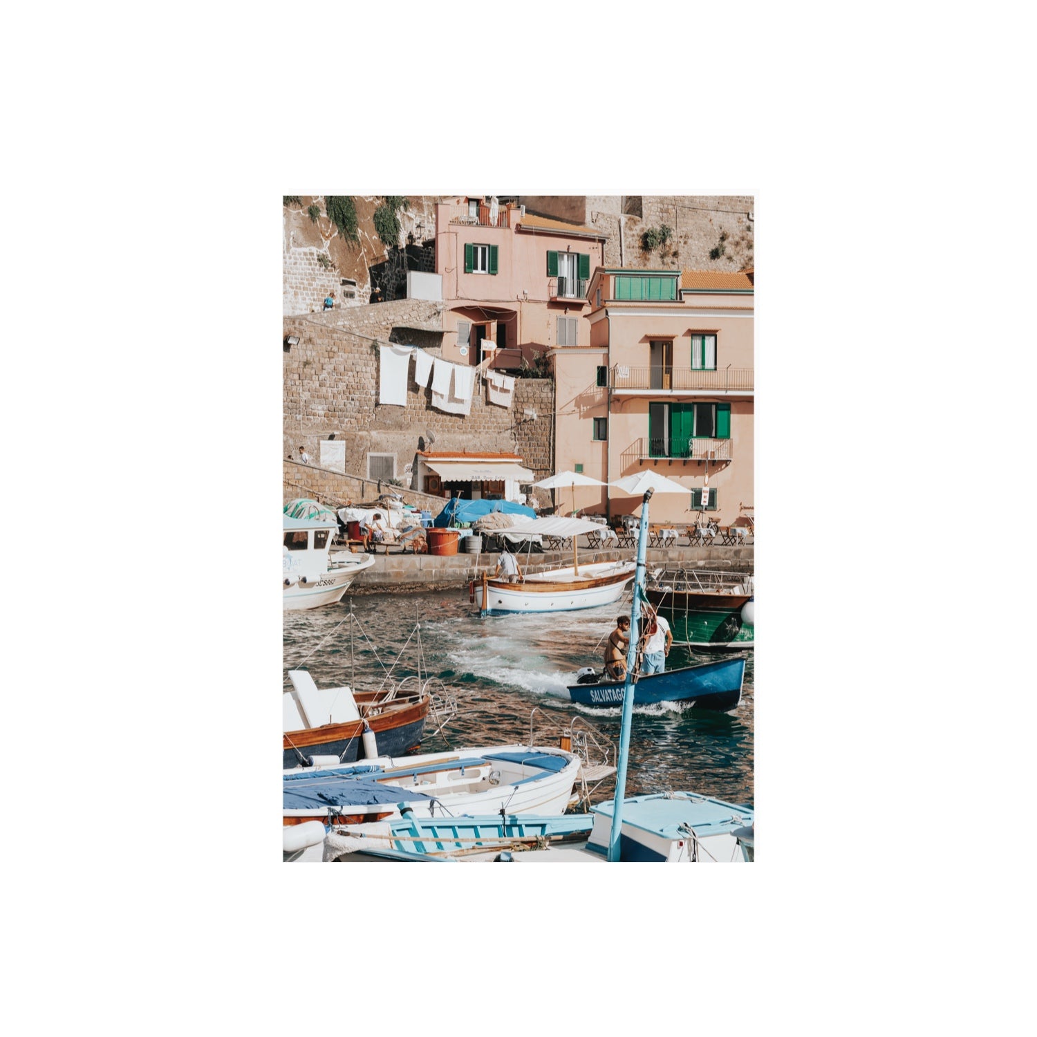 Coastal Carousel fine art print, Sorrento, Italy, A2 · 59.4 x 42 cm, Unframed, Fine Art Canvas