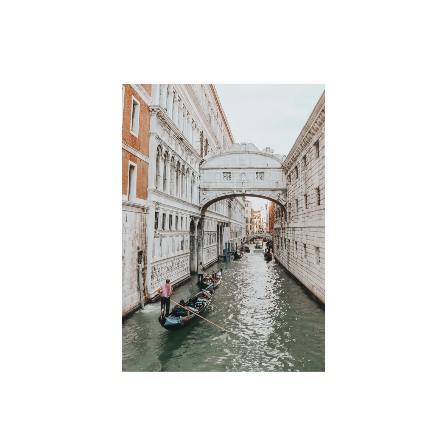 Bridge of Sighs Venice Gondola Italian wall art A2, 59.4 x 42 cm unframed fine art canvas