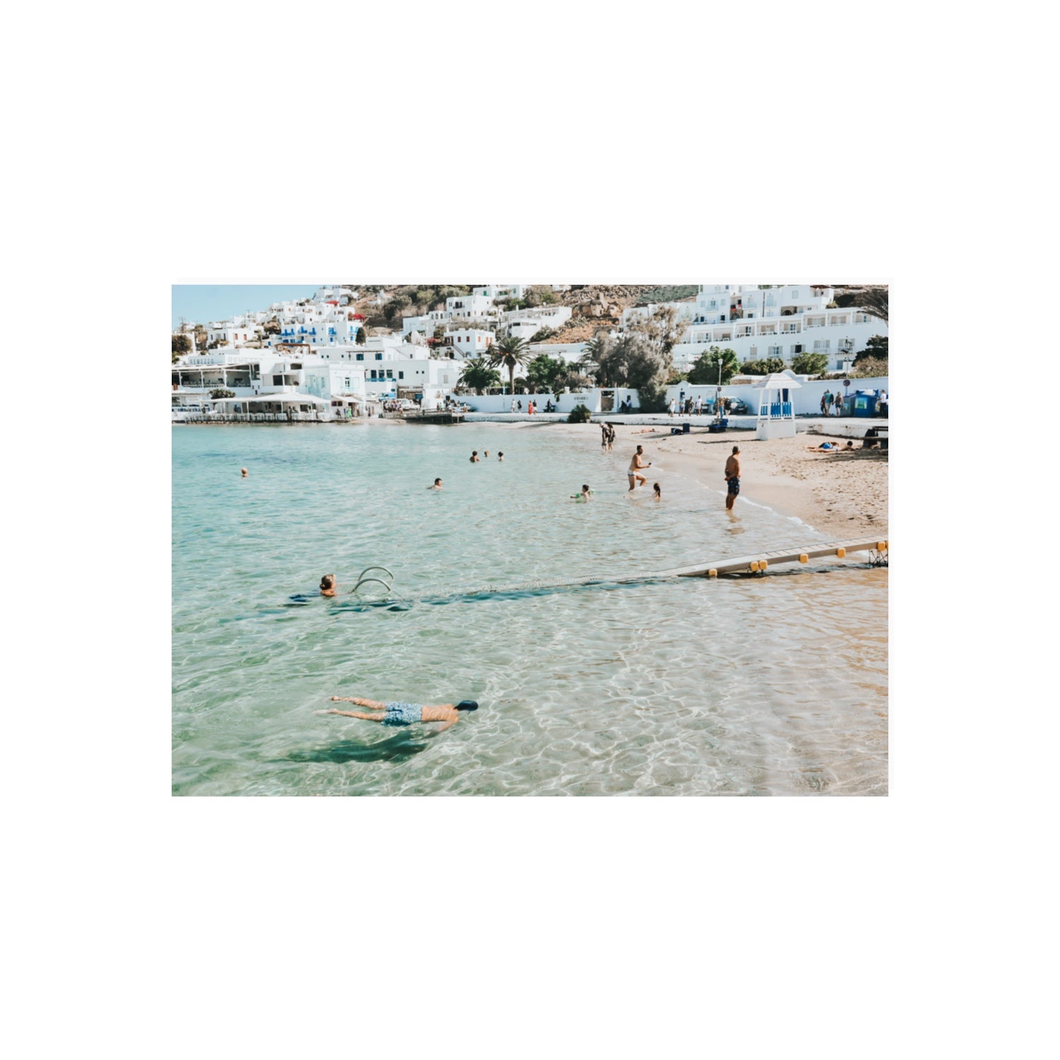 Bathe Yourself In Beauty Mykonos Greek island wall art 70 x 50 cm unframed fine art canvas