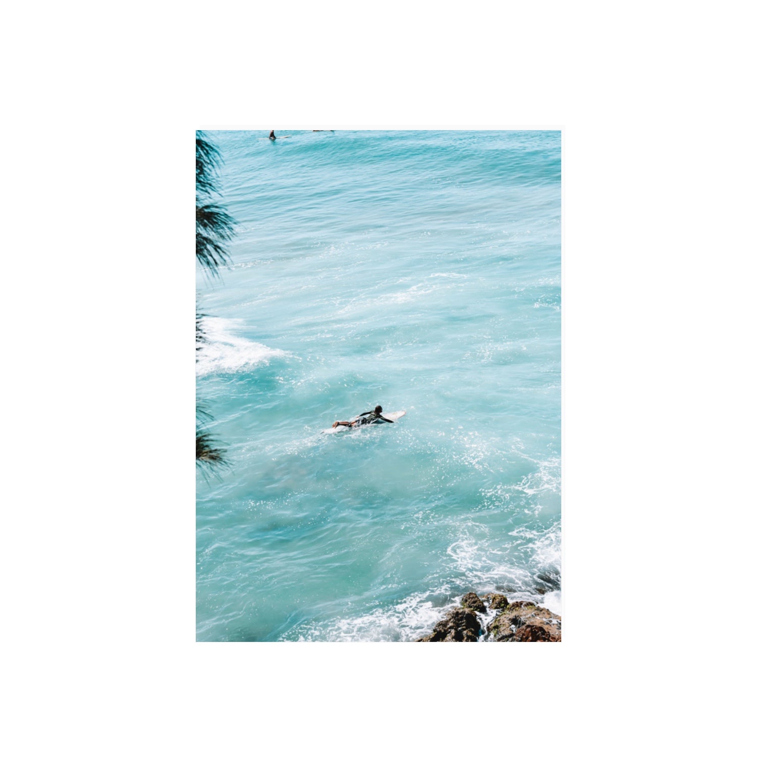 Blue Crush Byron Bay Surf coastal wall art 70 x 50 cm unframed fine art canvas