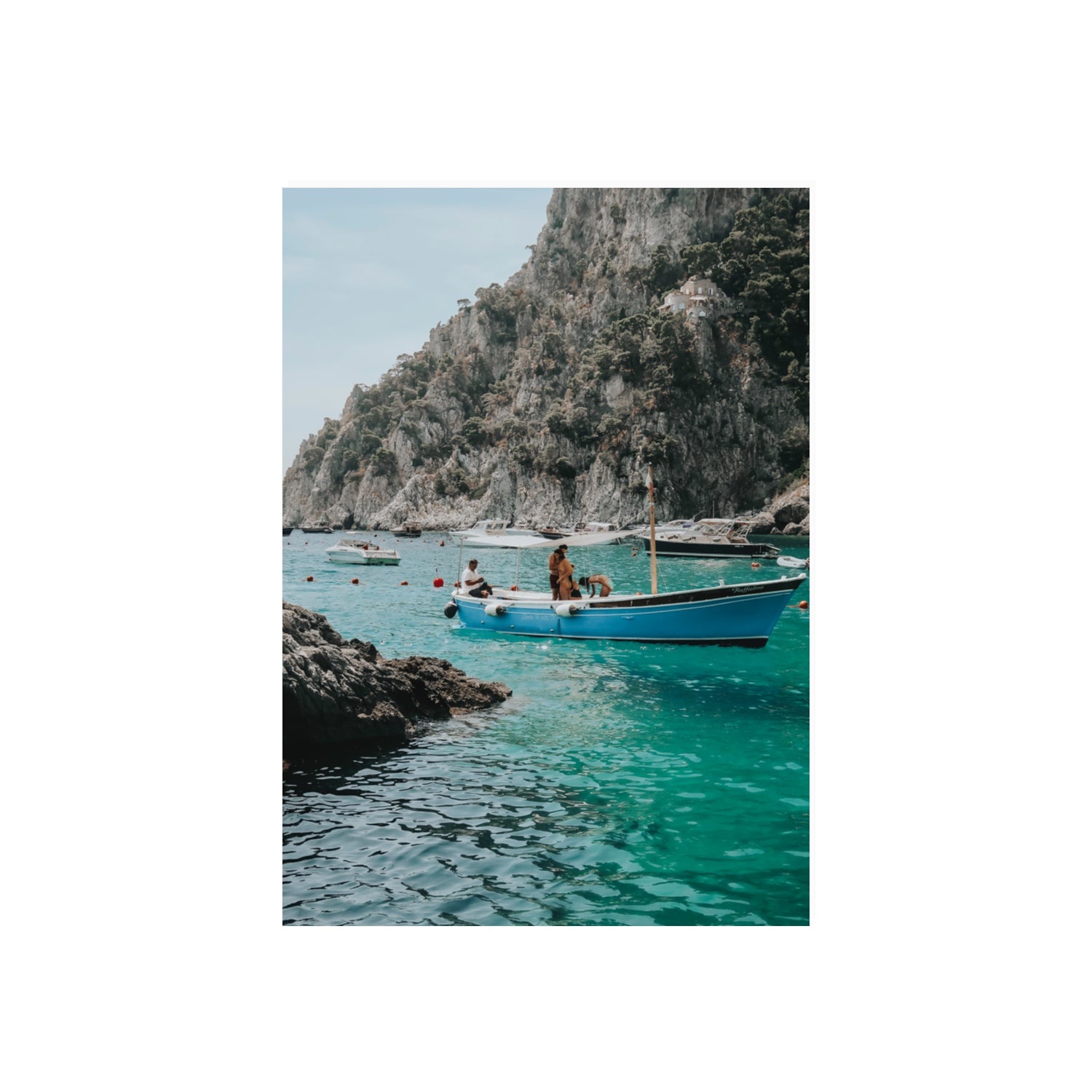 Emerald Escape fine art print, Capri, Italy, 70 x 50 cm, Unframed, Fine Art Canvas