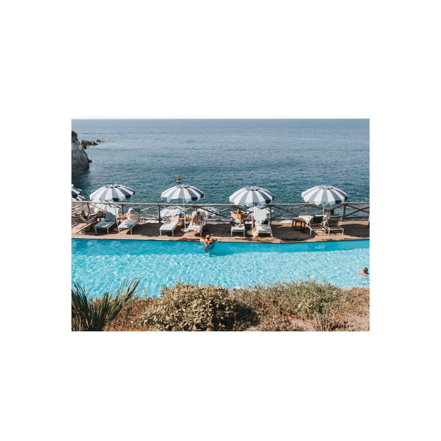 Hues Of Blues fine art print, Ischia, Italy, 70 x 50 cm, Unframed, Fine Art Canvas