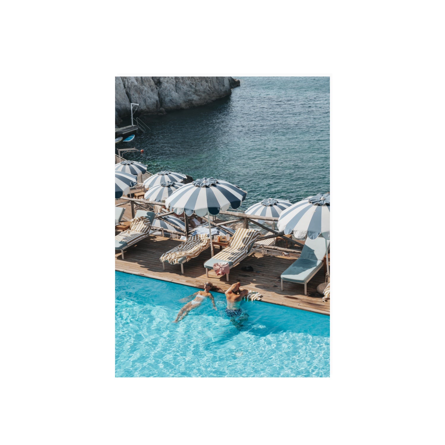 I'm Busy Ischia Italian coastal Mediterranean wall art 70 x 50 cm unframed fine art canvas