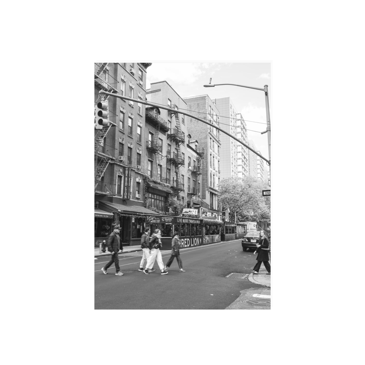 Spectral Streets New York NYC Black & White wall art 70 x 50 cm unframed fine art canvas