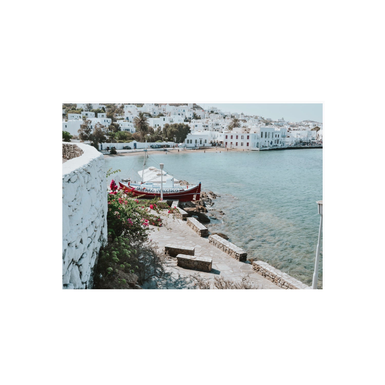 Harika Mykonos Greek island wall art 70 x 50 cm unframed fine art canvas