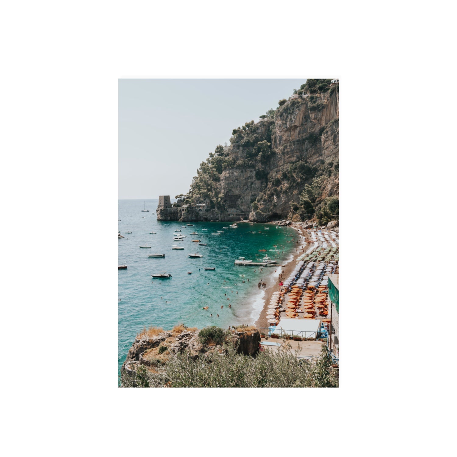 Baia dei Sogni fine art print, Positano, Italy, 70 x 50 cm, Unframed, Fine Art Canvas