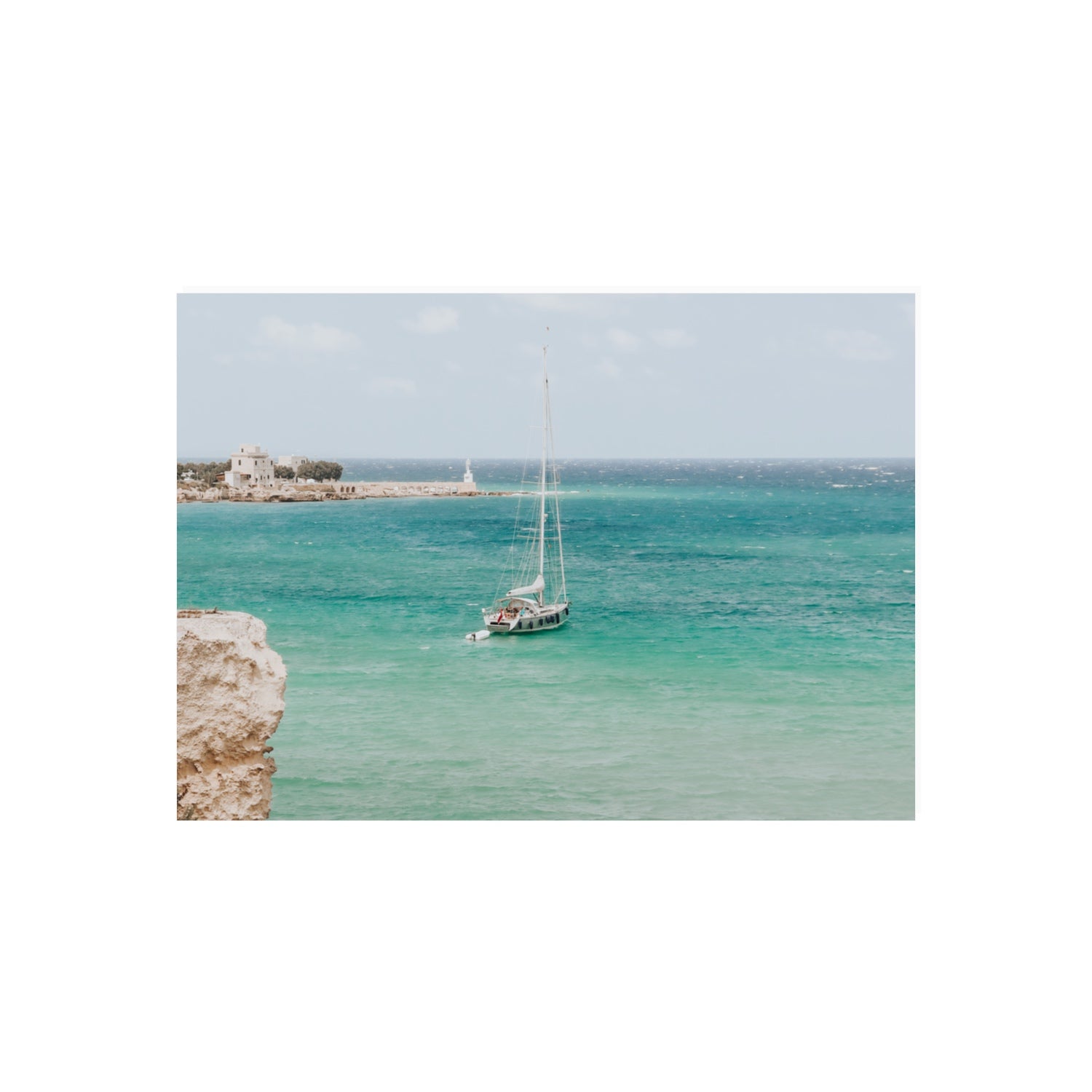 Adriatic Escape Puglia Italian coastal decor wall art 70 x 50 cm unframed fine art canvas
