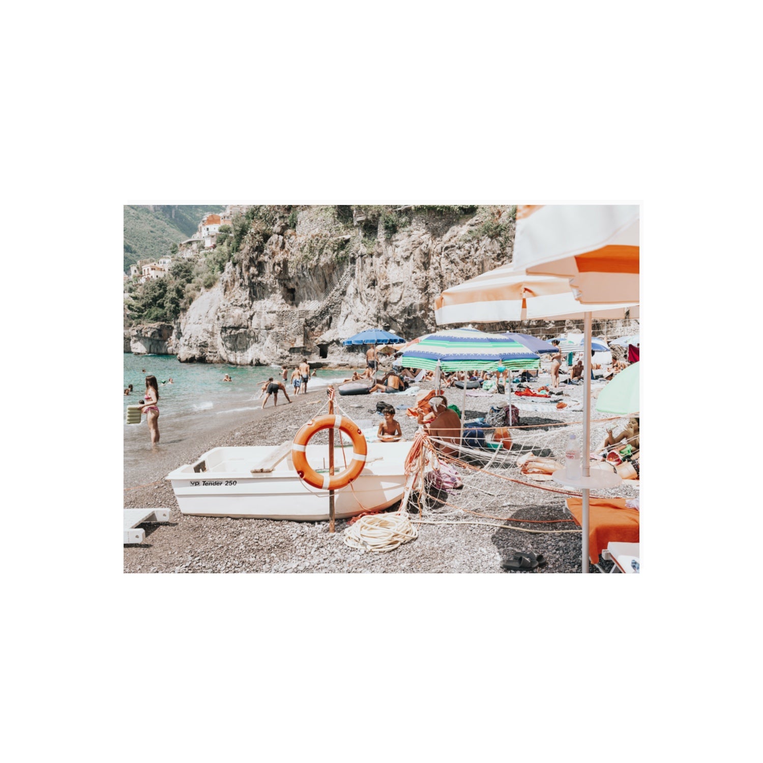 Bellezza By The Bay Positano wall art 70 x 50 cm unframed fine art canvas