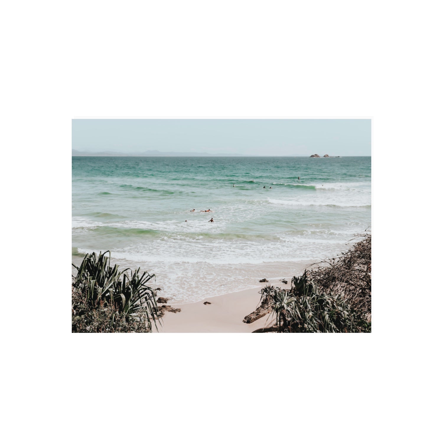 Surf City Byron Bay Surf coastal wall art 70 x 50 cm unframed fine art canvas