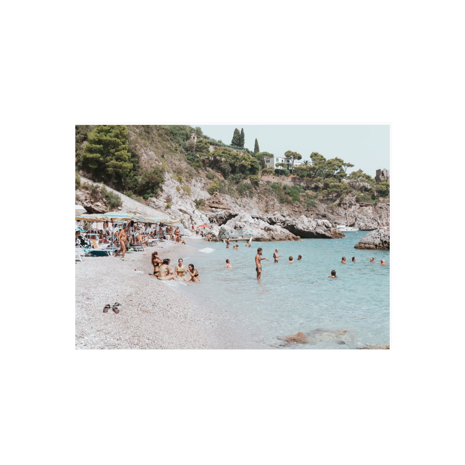 La Vacanza Amalfi Mediterranean wall art 70 x 50 cm unframed fine art canvas