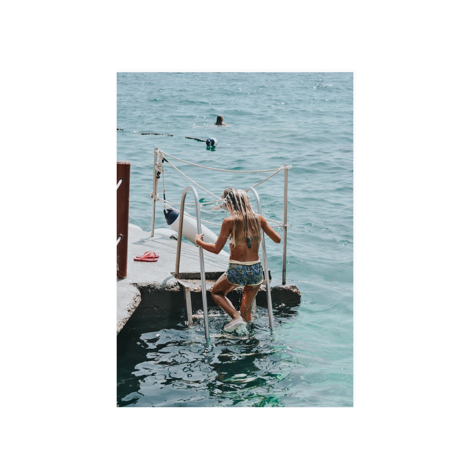 Little Mermaid Capri Mediterranean wall art A1, 84.1 x 59.4 cm unframed fine art canvas
