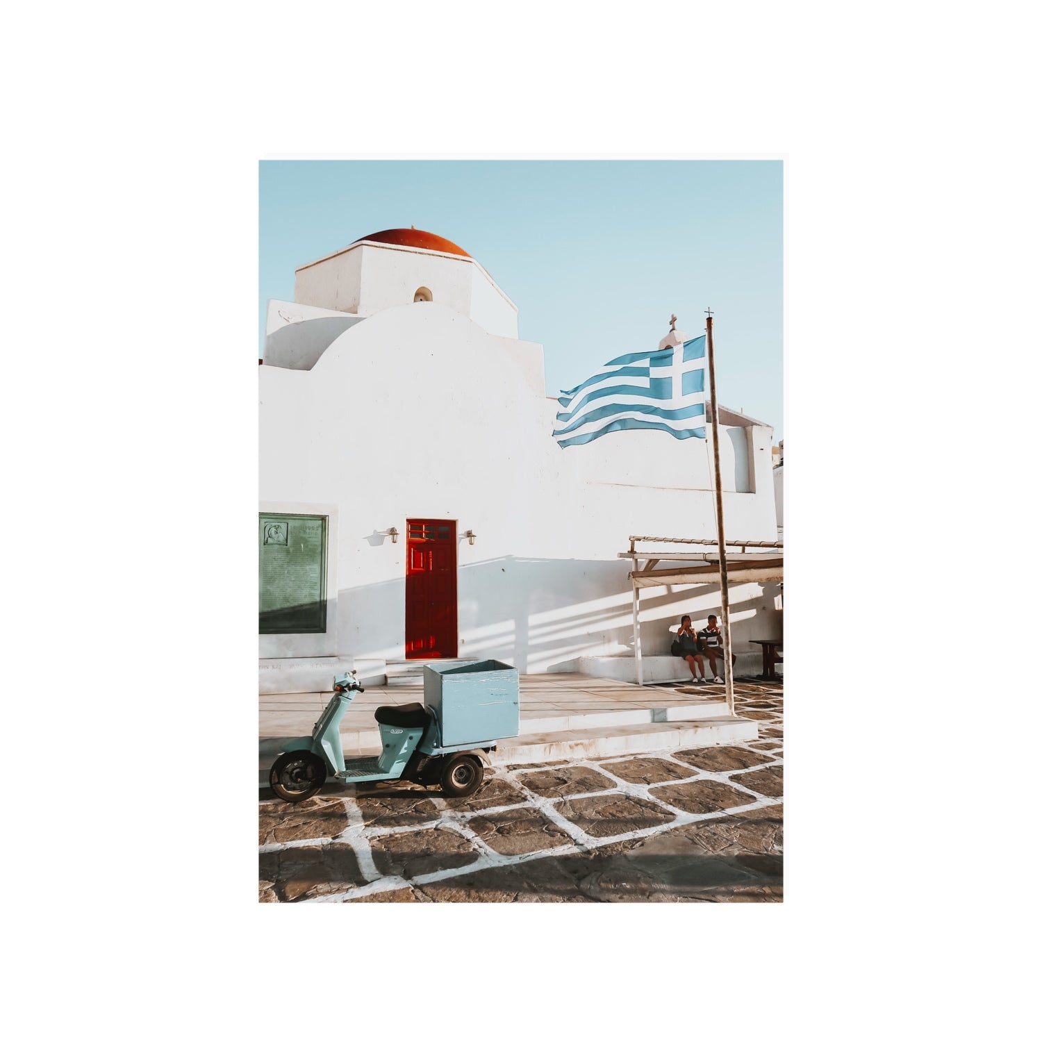 Mykonos Postcard fine art print, Mykonos, Greece, A1 · 84.1 x 59.4 cm, Unframed, Fine Art Canvas