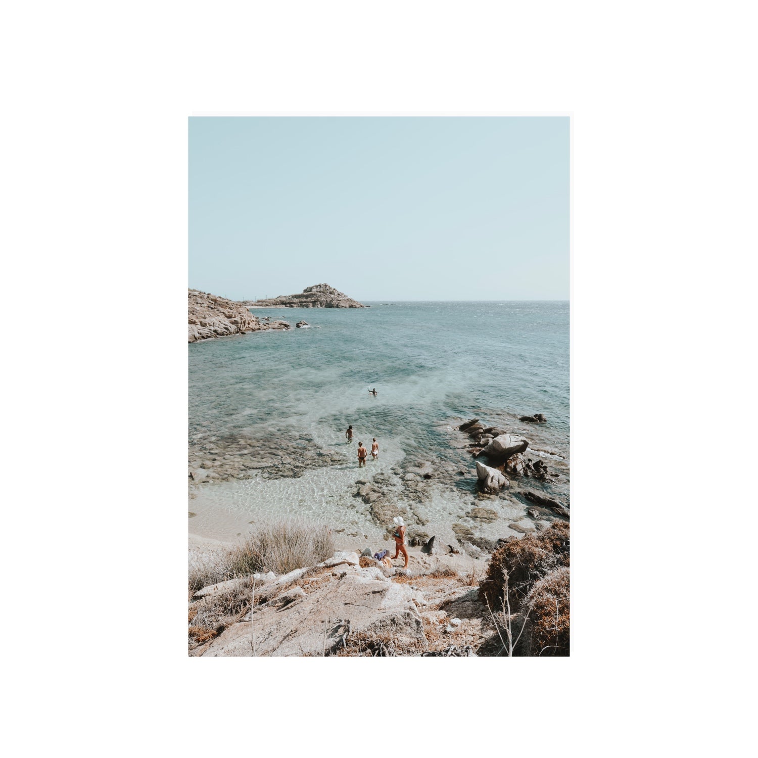 Explorers Mykonos Greek island wall art A1, 84.1 x 59.4 cm unframed fine art canvas