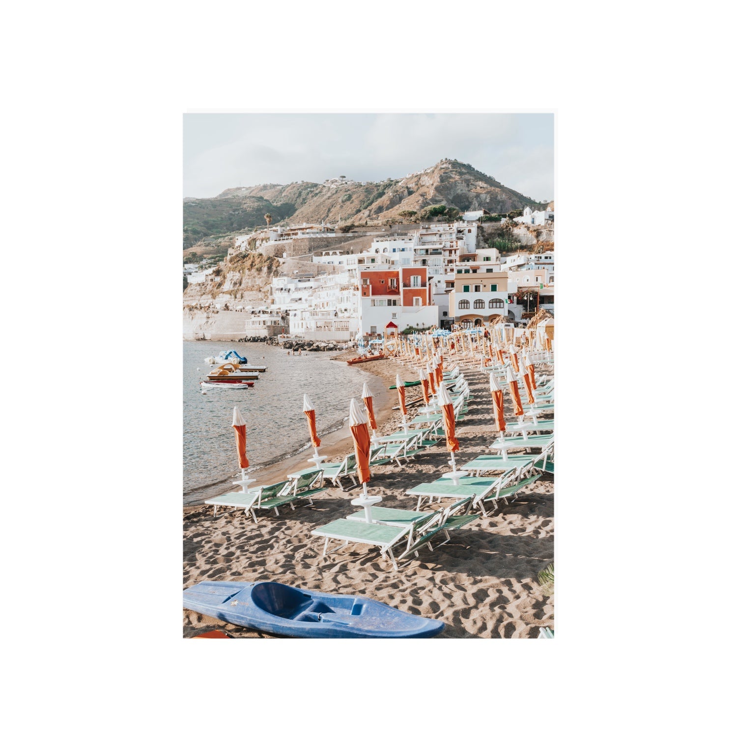 L'Isola del Paradiso Ischia Mediterranean wall art A1, 84.1 x 59.4 cm unframed fine art canvas