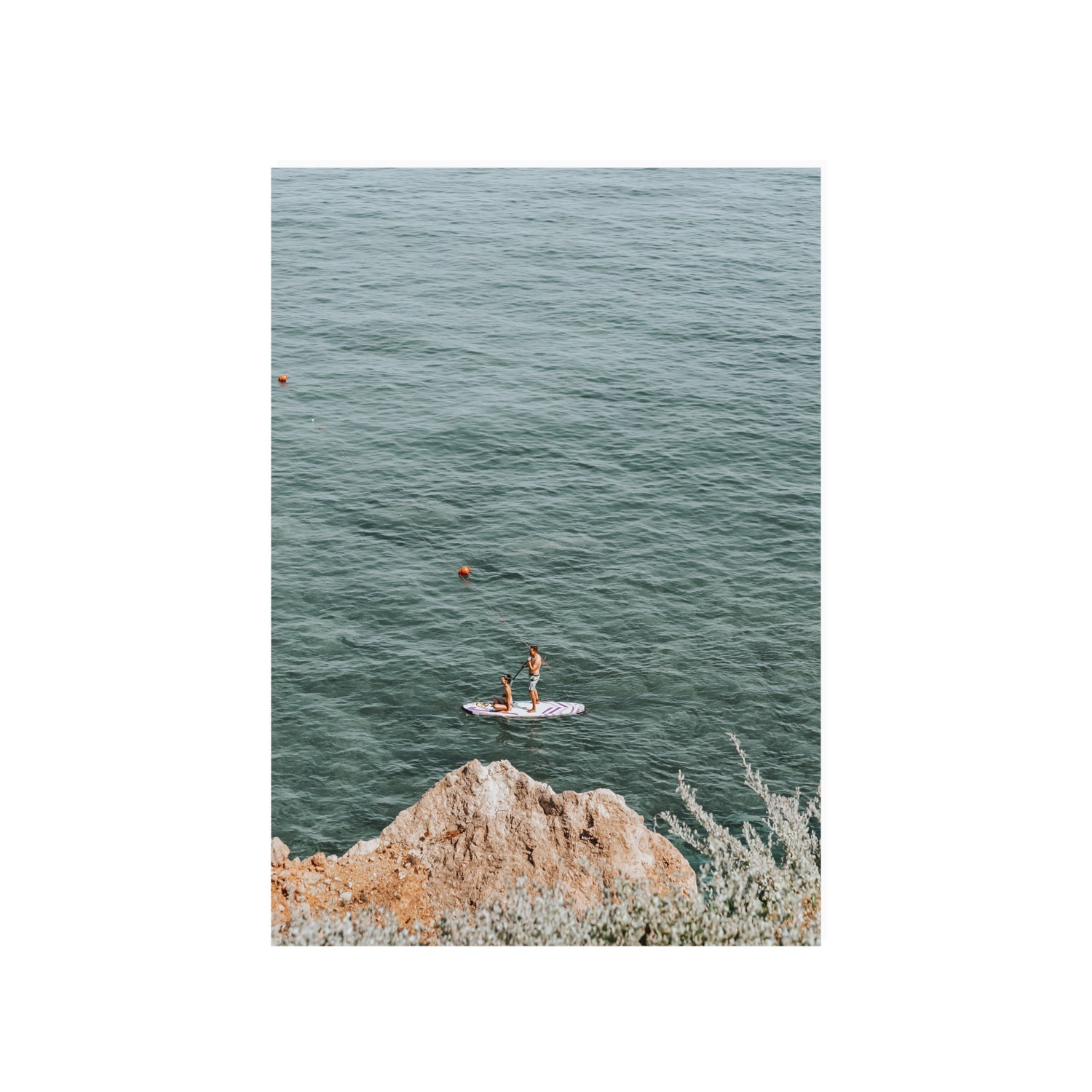 Into The Vibe Without Getting Wet Tuscany coastal wall art A1, 84.1 x 59.4 cm unframed fine art canvas