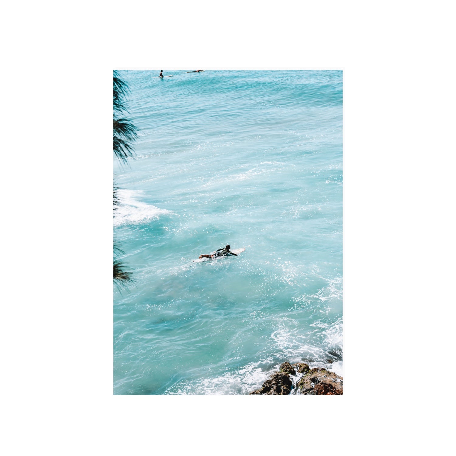 Blue Crush Byron Bay Surf coastal wall art A1, 84.1 x 59.4 cm unframed fine art canvas