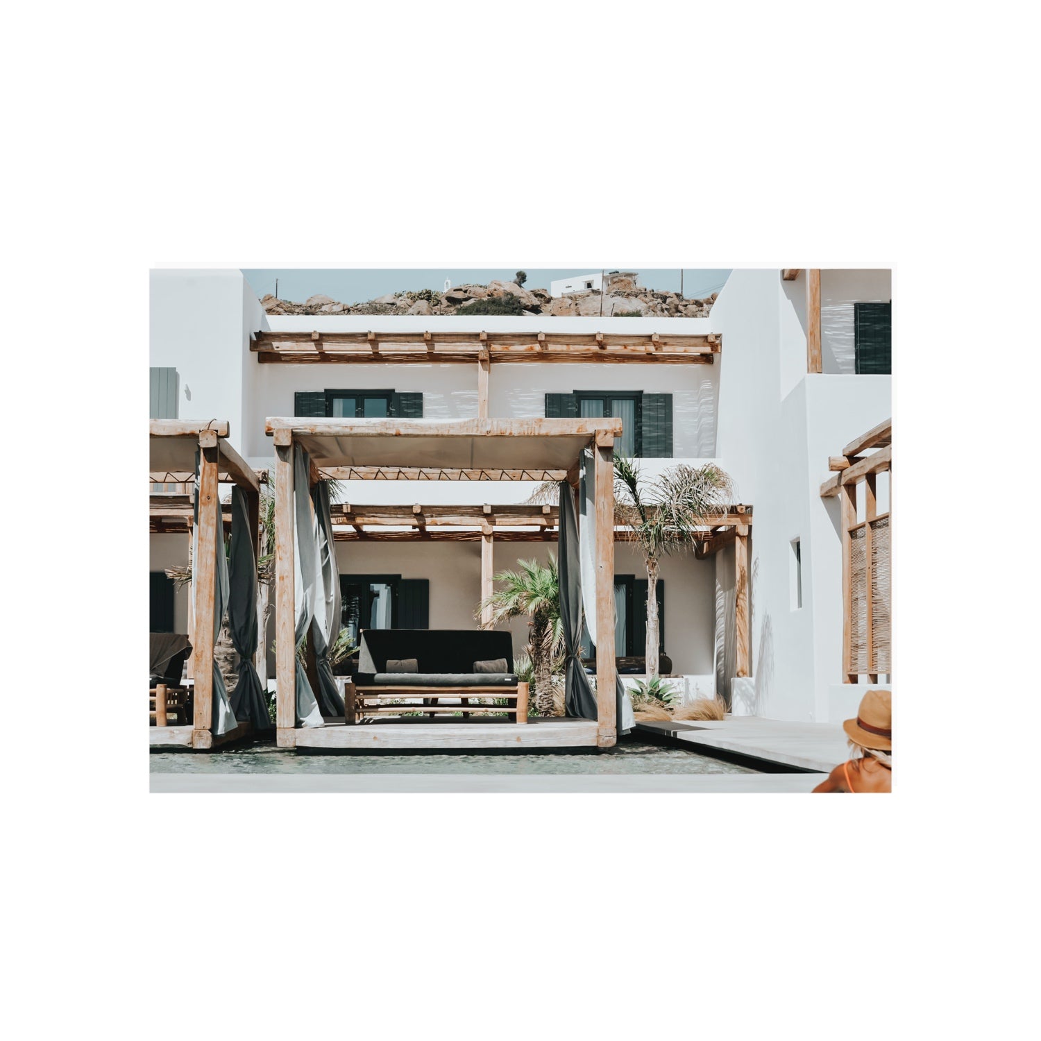 Dream Villa fine art print, Mykonos, Greece, A1 · 84.1 x 59.4 cm, Unframed, Fine Art Canvas