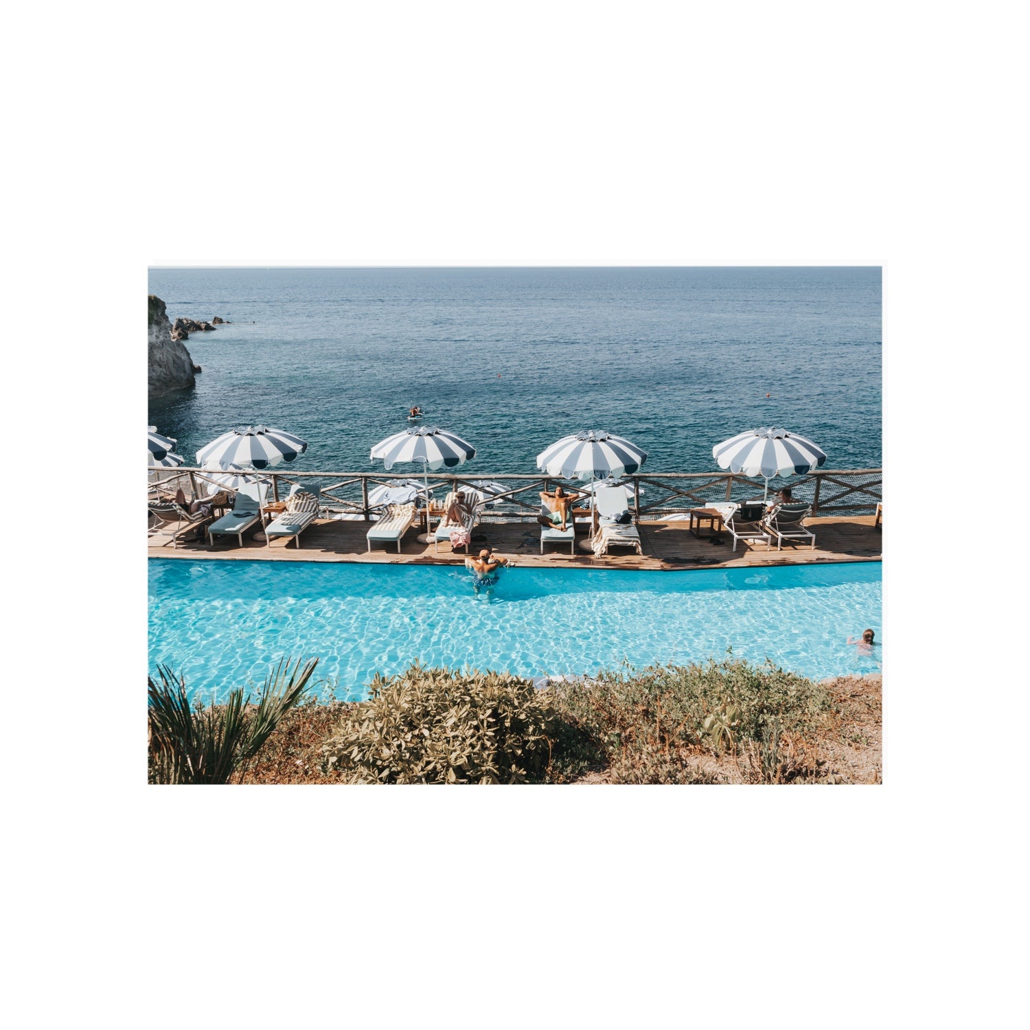 Hues Of Blues fine art print, Ischia, Italy, A1 · 84.1 x 59.4 cm, Unframed, Fine Art Canvas