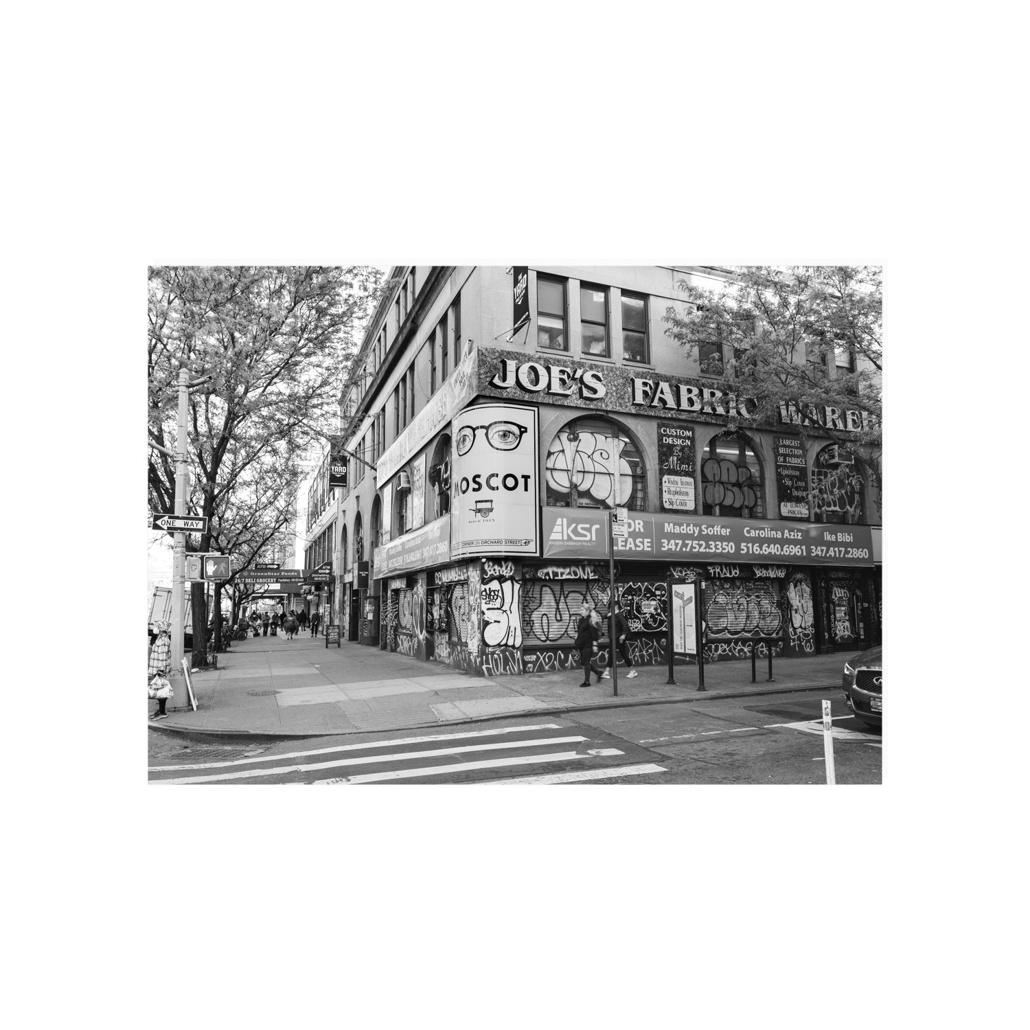 Wall Poetry New York NYC Black & White wall art A1, 84.1 x 59.4 cm unframed fine art canvas