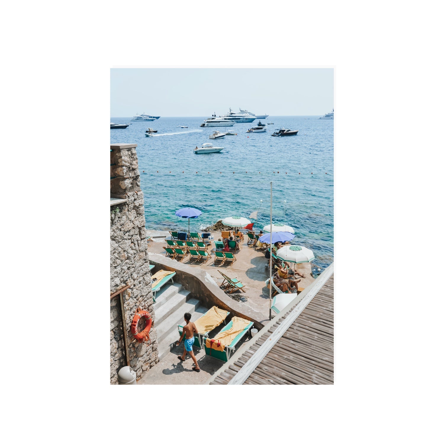Canzone di Capri Capri Italian beach wall art A1, 84.1 x 59.4 cm unframed fine art canvas