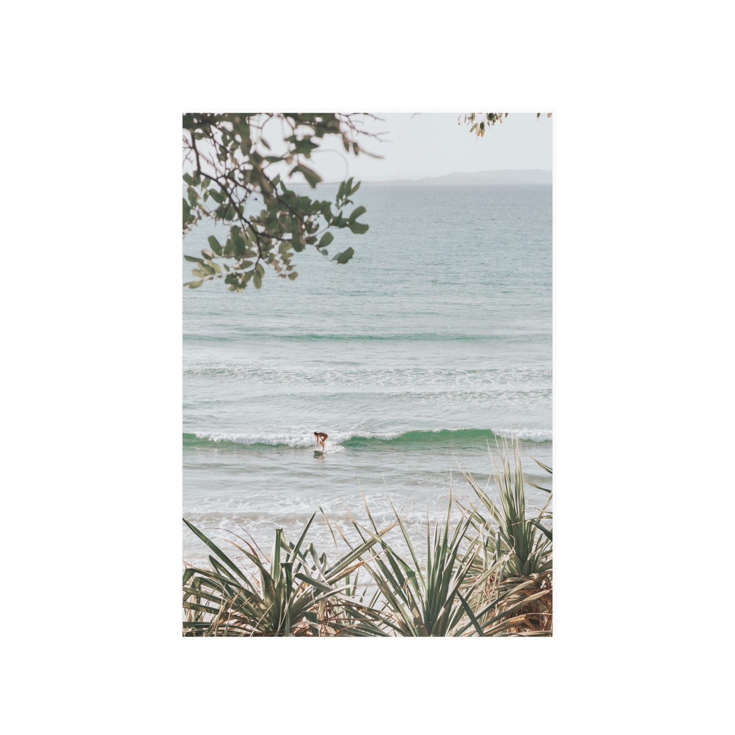 Dream Boat fine art print, Noosa, Australia, coastal scenes artwork, A1 · 84.1 x 59.4 cm, Unframed, Fine Art Canvas