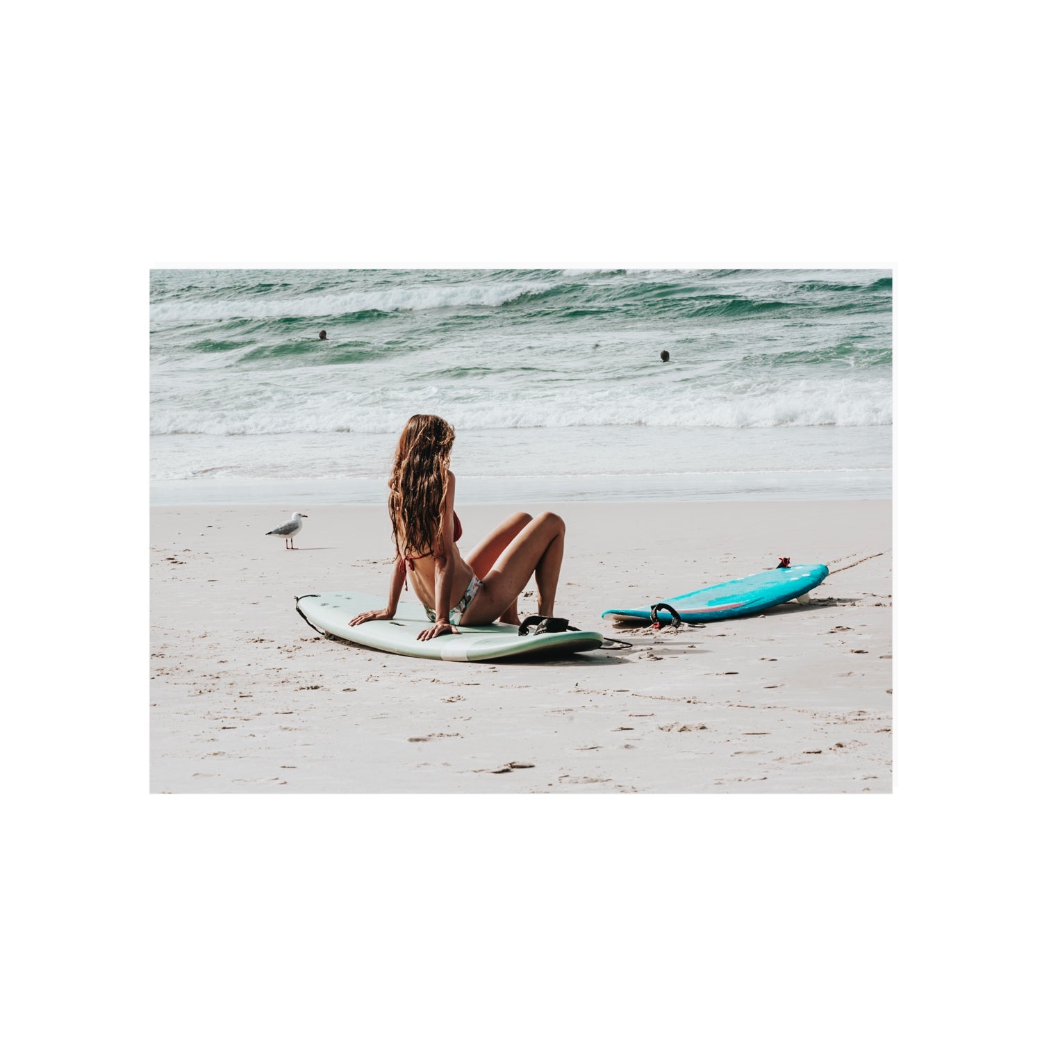 Ciao Bella Byron Bay Surf coastal wall art A1, 84.1 x 59.4 cm unframed fine art canvas