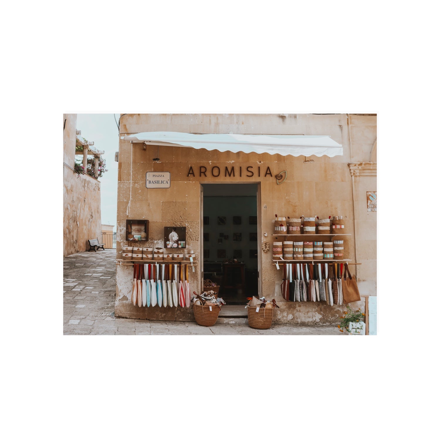 Aromisia Puglia Otranto Italian wall art A1, 84.1 x 59.4 cm unframed fine art canvas