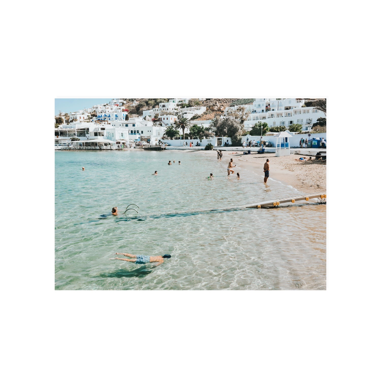 Bathe Yourself In Beauty Mykonos Greek island wall art A1, 84.1 x 59.4 cm unframed fine art canvas